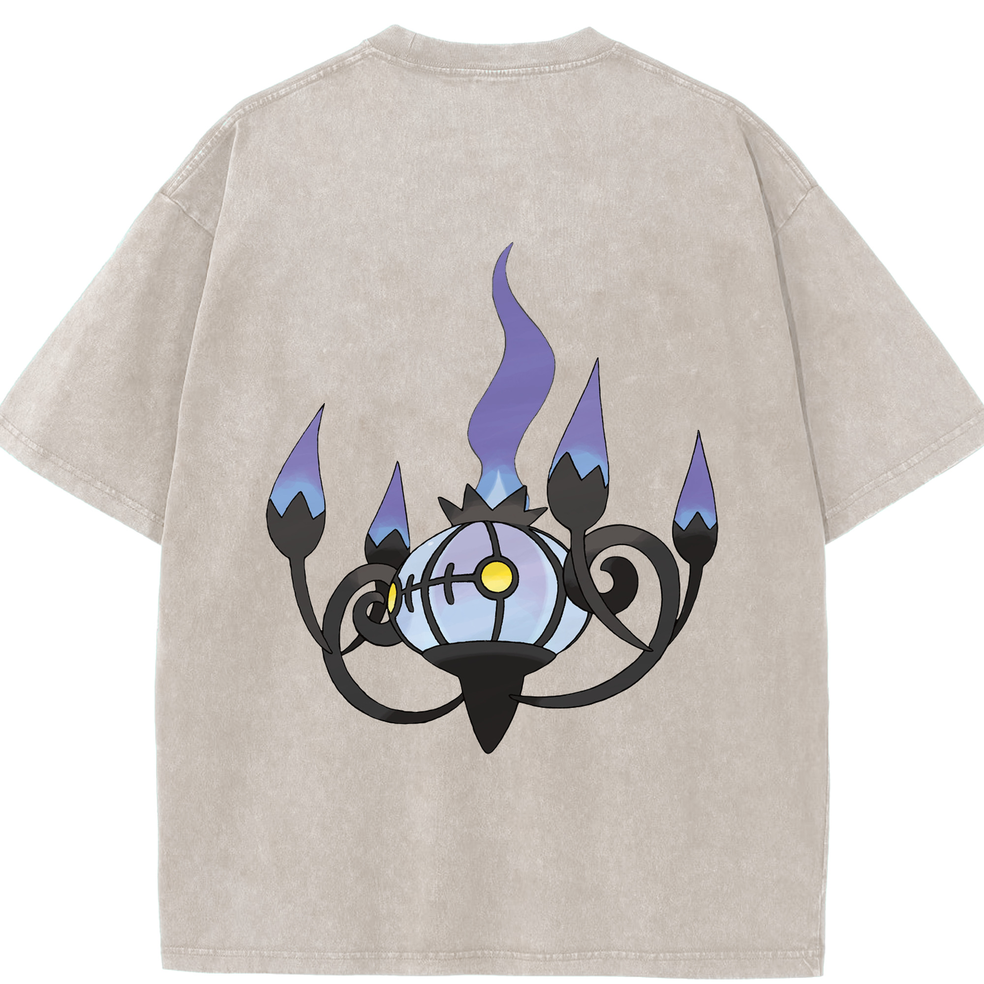 （画像用） ポケットモンスター Pokémon 綿100% ヴィンテージ風 半袖Tシャツ（背面プリント）