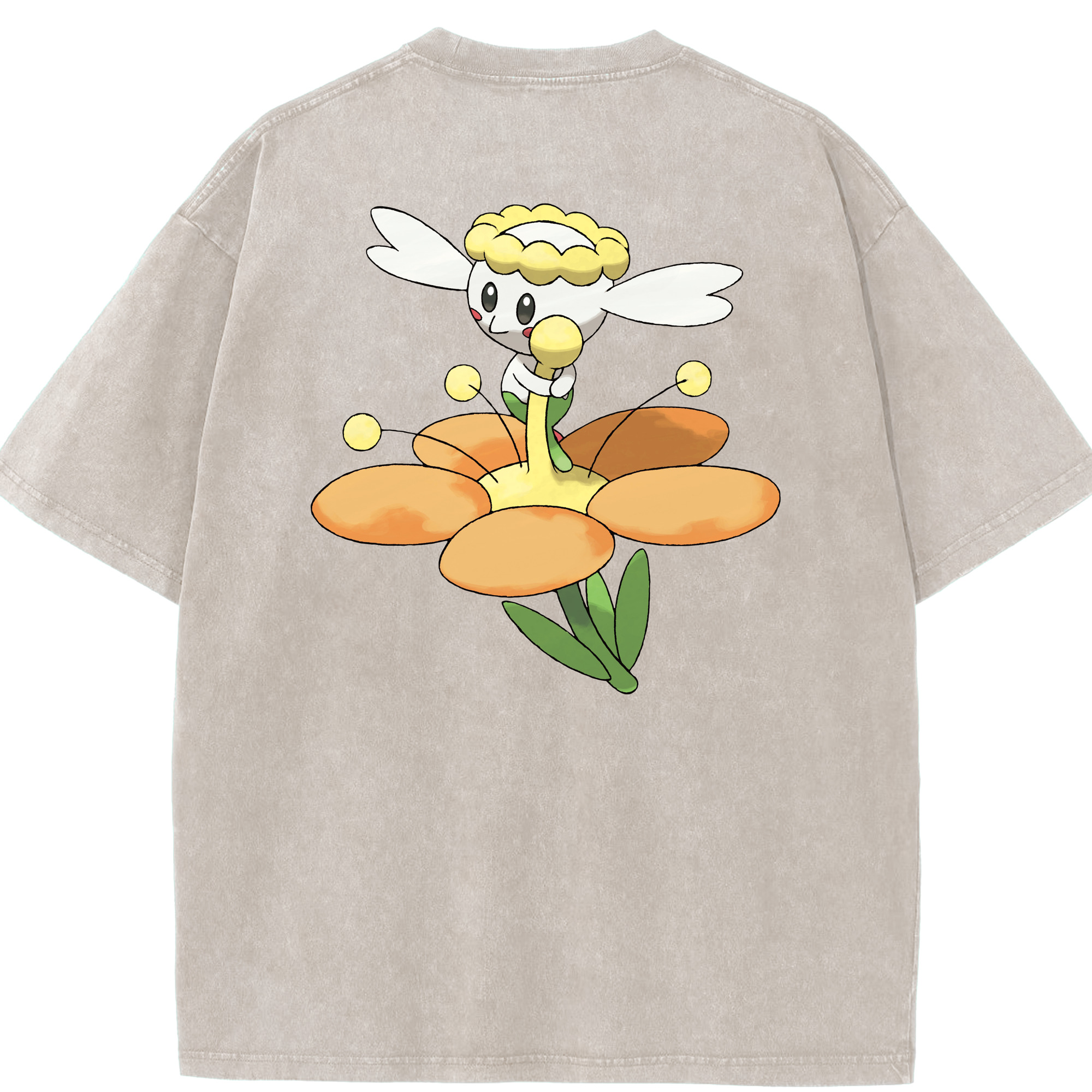 （画像用） ポケットモンスター Pokémon 綿100% ヴィンテージ風 半袖Tシャツ（背面プリント）