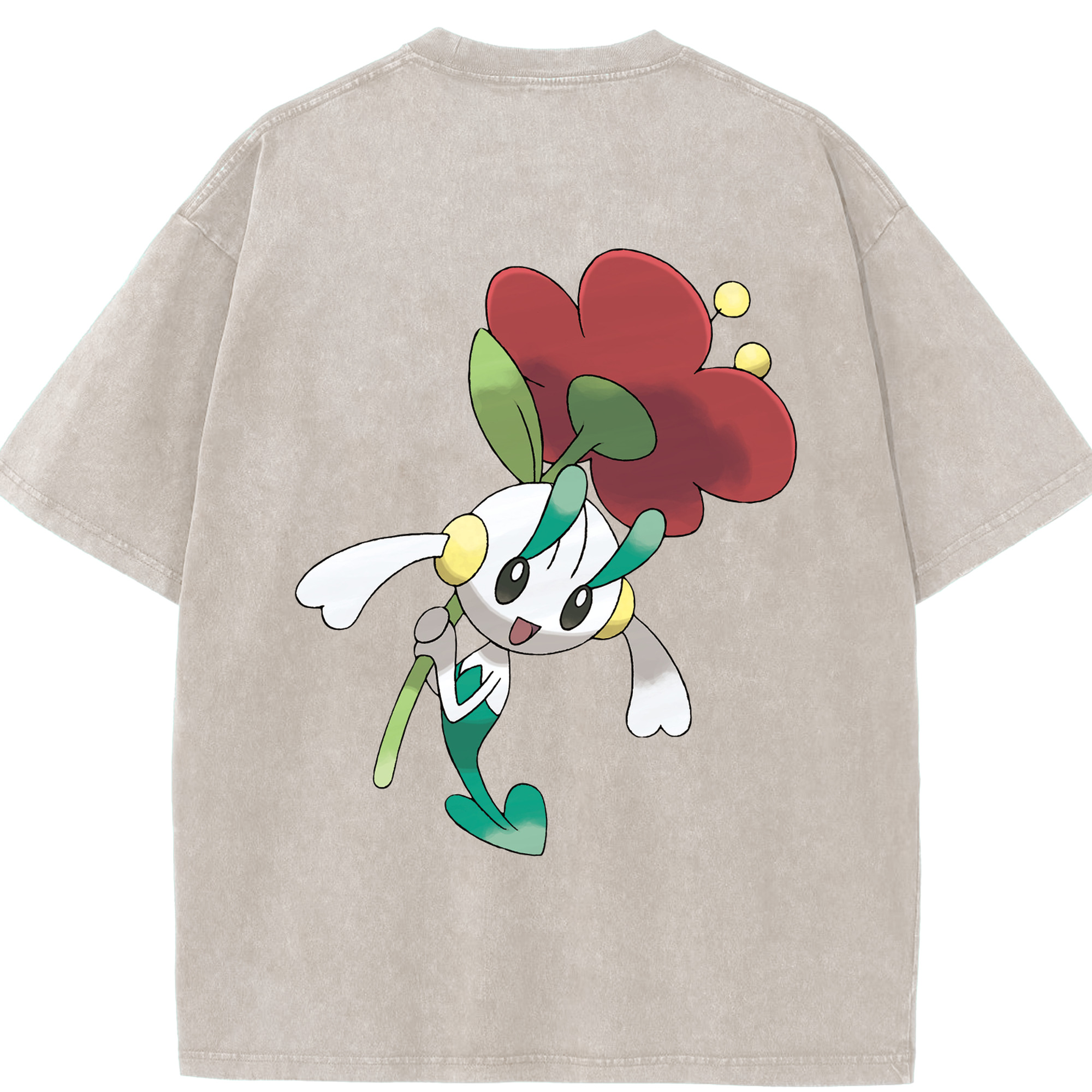 （画像用） ポケットモンスター Pokémon 綿100% ヴィンテージ風 半袖Tシャツ（背面プリント）