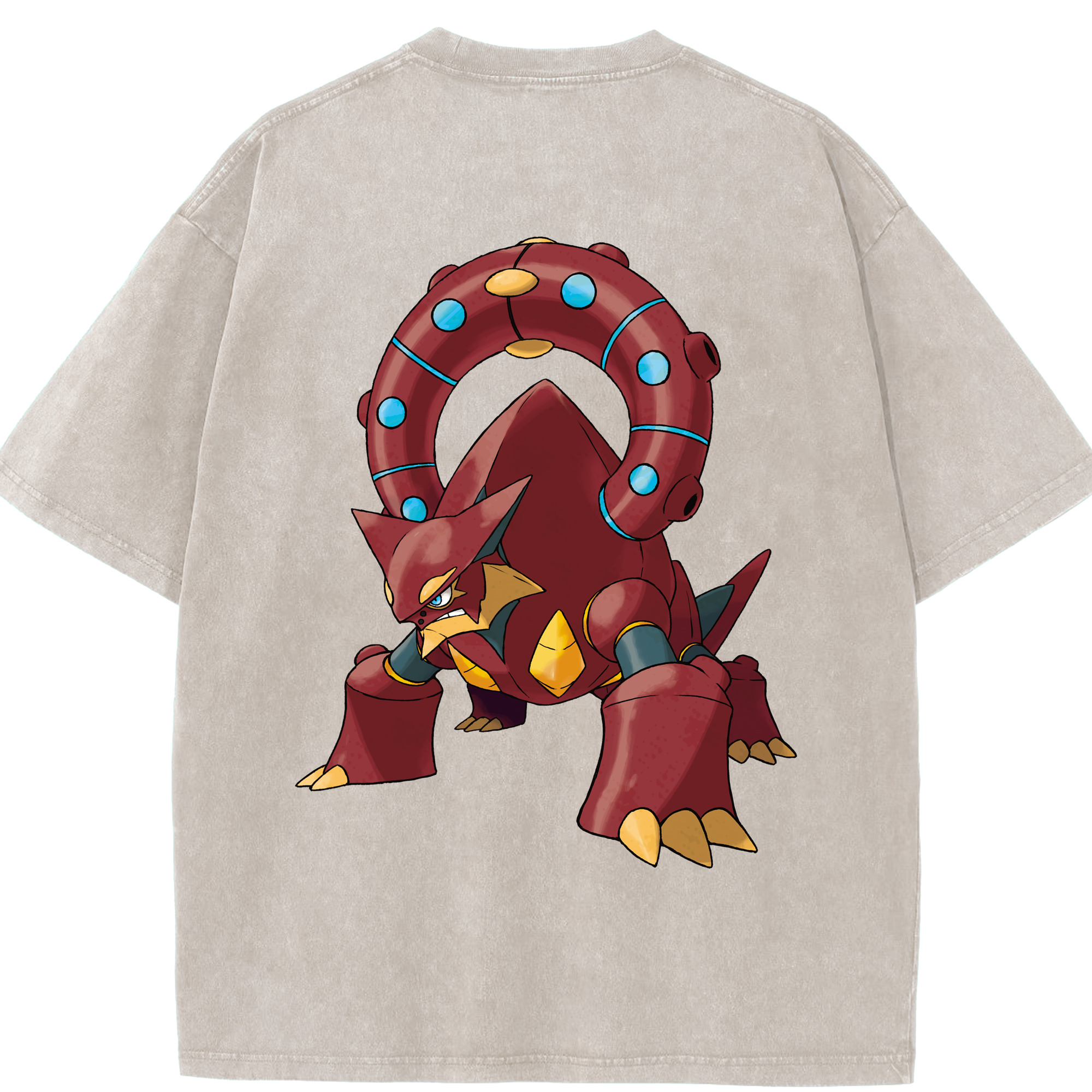 （画像用） ポケットモンスター Pokémon 綿100% ヴィンテージ風 半袖Tシャツ（背面プリント）