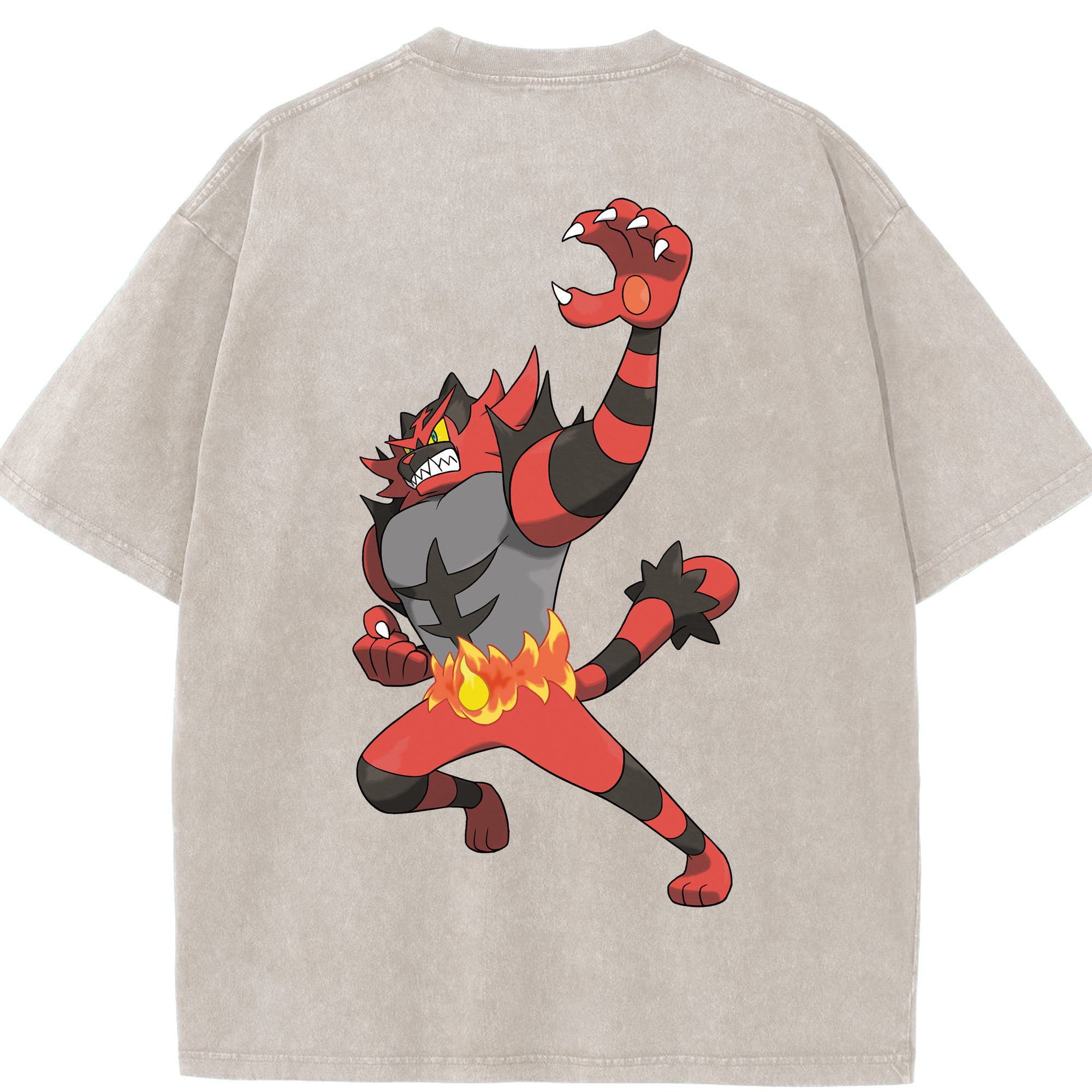 （画像用） ポケットモンスター Pokémon 綿100% ヴィンテージ風 半袖Tシャツ（背面プリント）