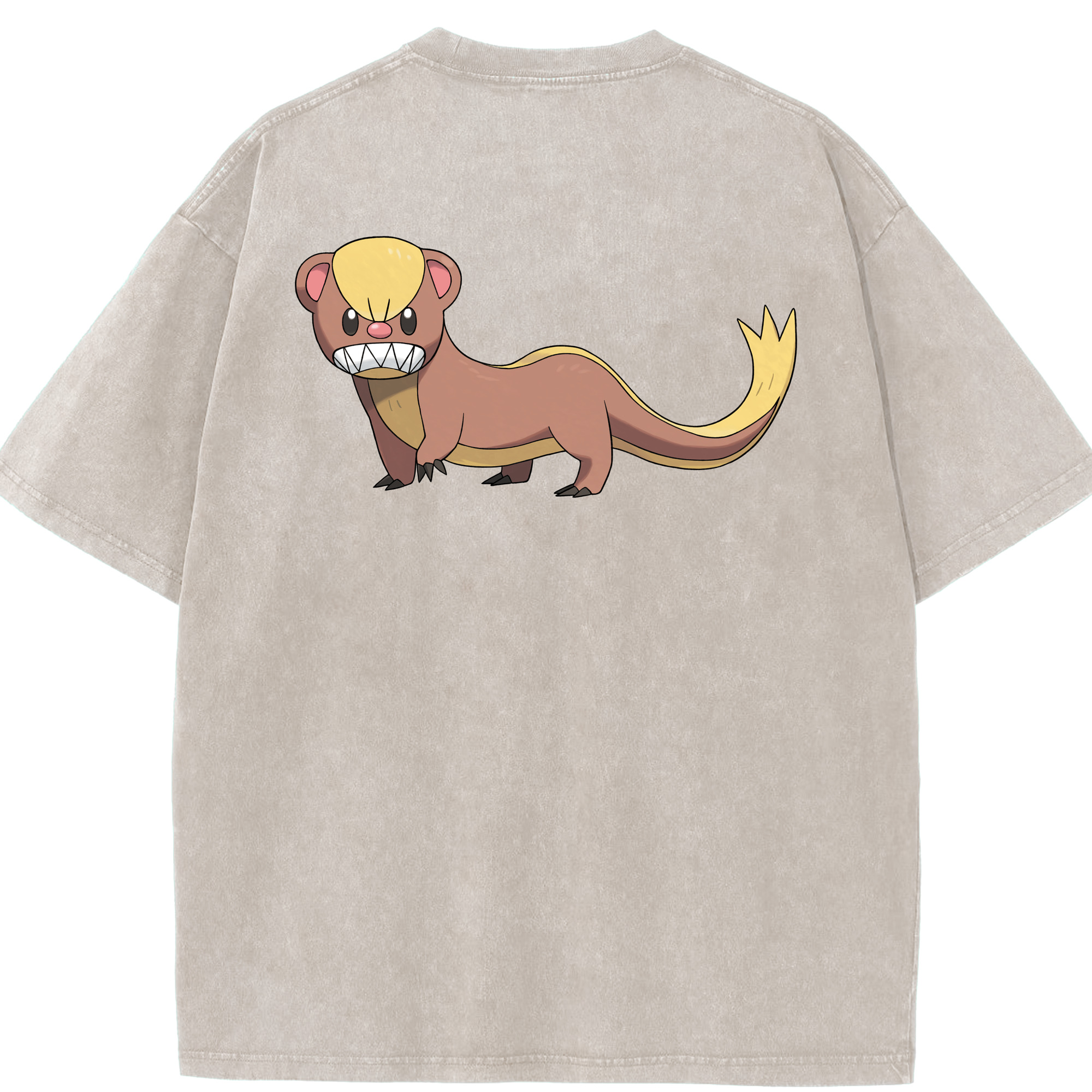 （画像用） ポケットモンスター Pokémon 綿100% ヴィンテージ風 半袖Tシャツ（背面プリント）