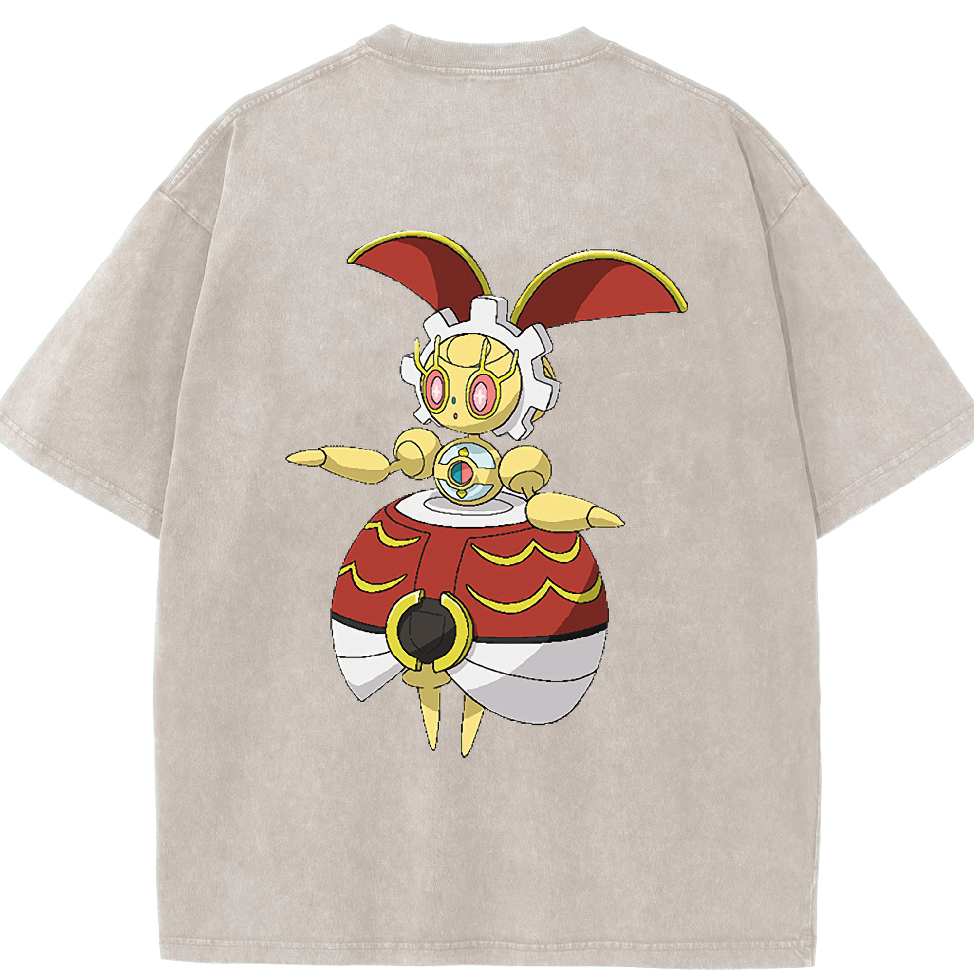 （画像用） ポケットモンスター Pokémon 綿100% ヴィンテージ風 半袖Tシャツ（背面プリント）