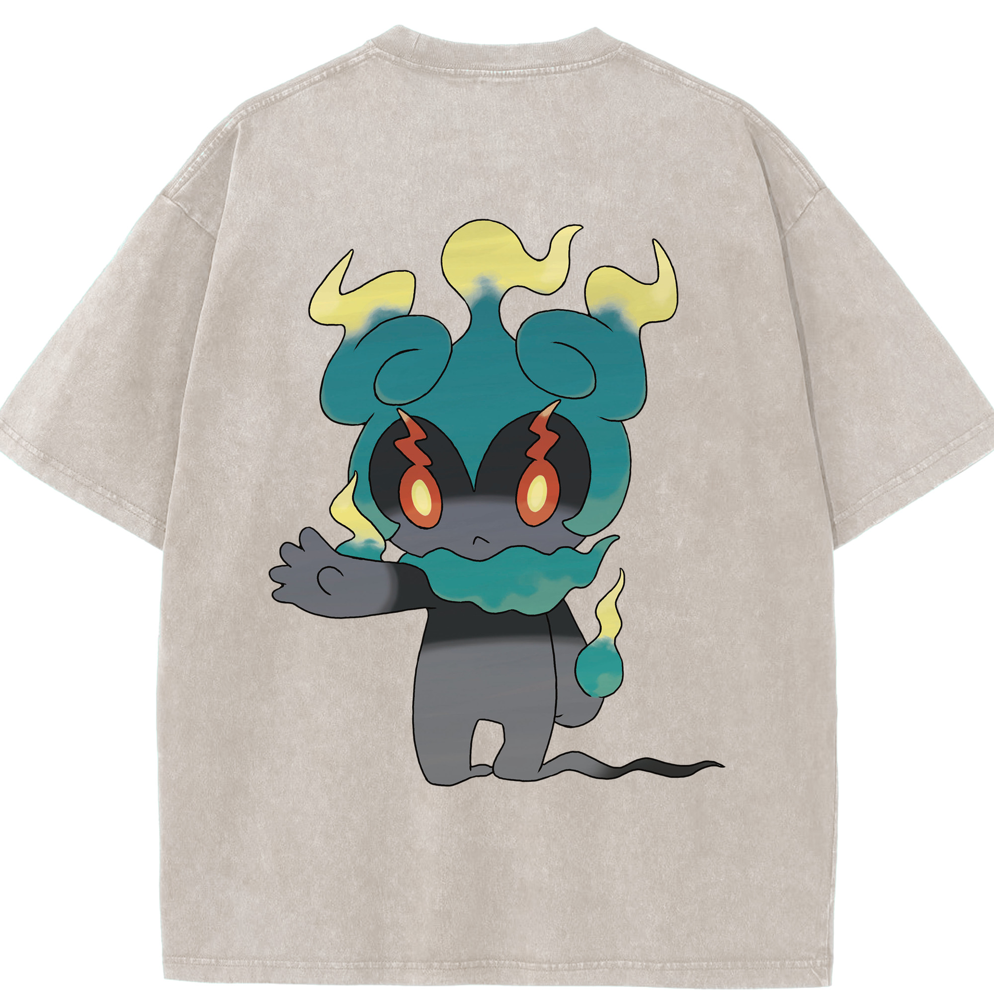 （画像用） ポケットモンスター Pokémon 綿100% ヴィンテージ風 半袖Tシャツ（背面プリント）
