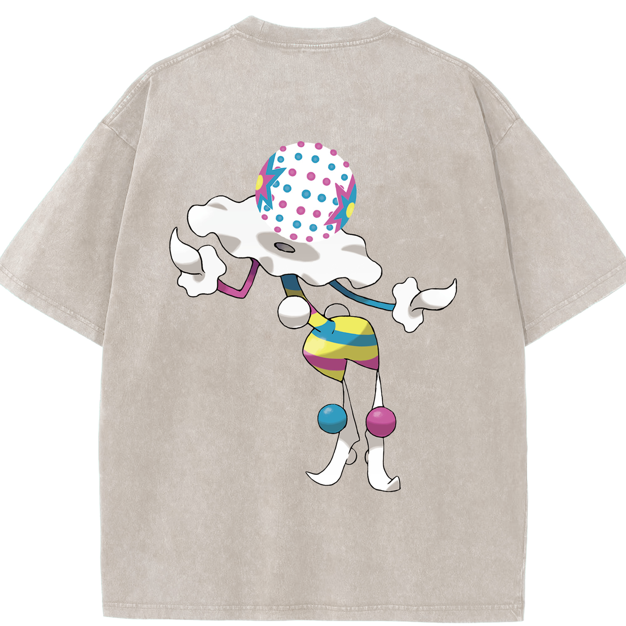 （画像用） ポケットモンスター Pokémon 綿100% ヴィンテージ風 半袖Tシャツ（背面プリント）