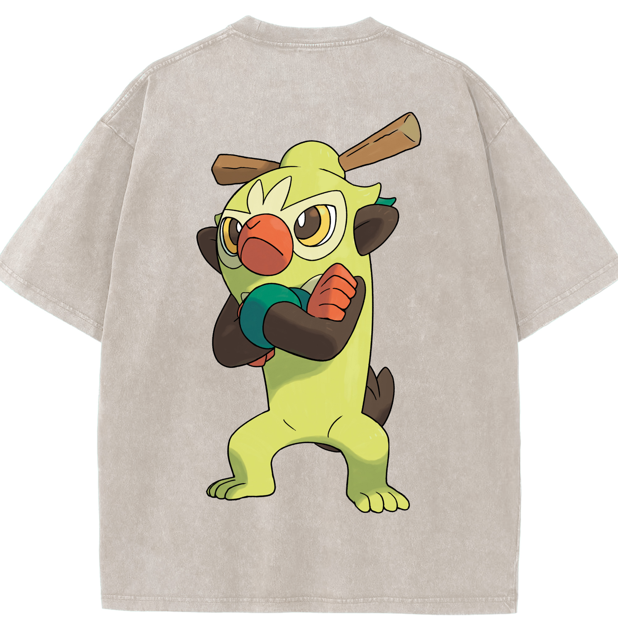 （画像用） ポケットモンスター Pokémon 綿100% ヴィンテージ風 半袖Tシャツ（背面プリント）