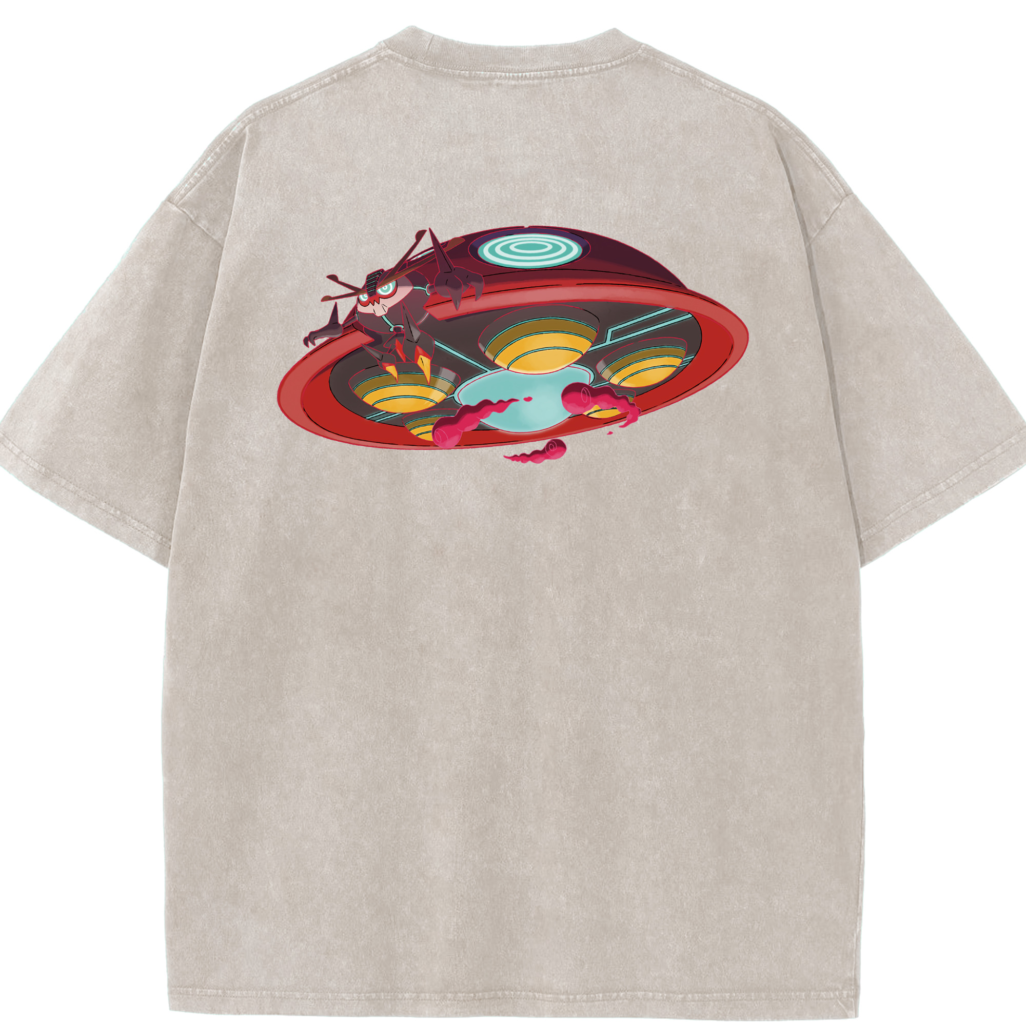 （画像用） ポケットモンスター Pokémon 綿100% ヴィンテージ風 半袖Tシャツ（背面プリント）