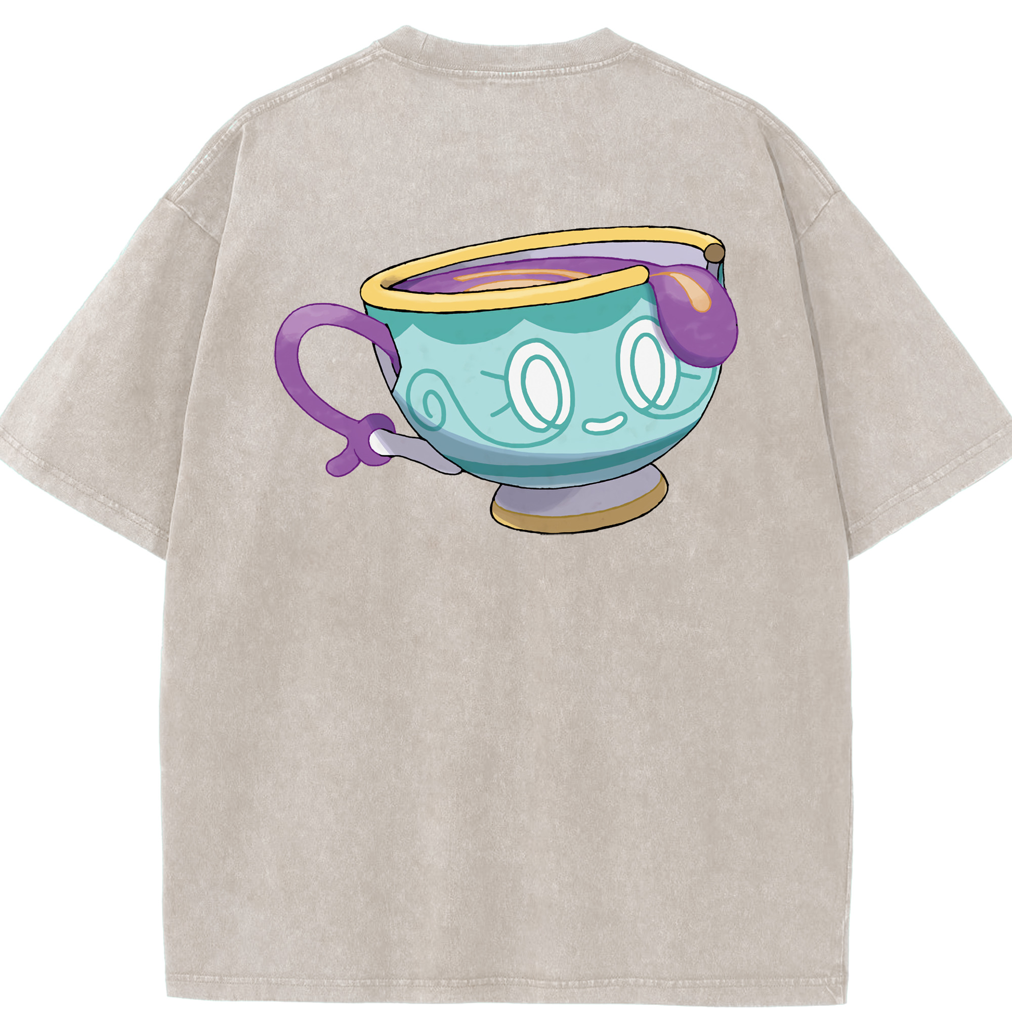 （画像用） ポケットモンスター Pokémon 綿100% ヴィンテージ風 半袖Tシャツ（背面プリント）