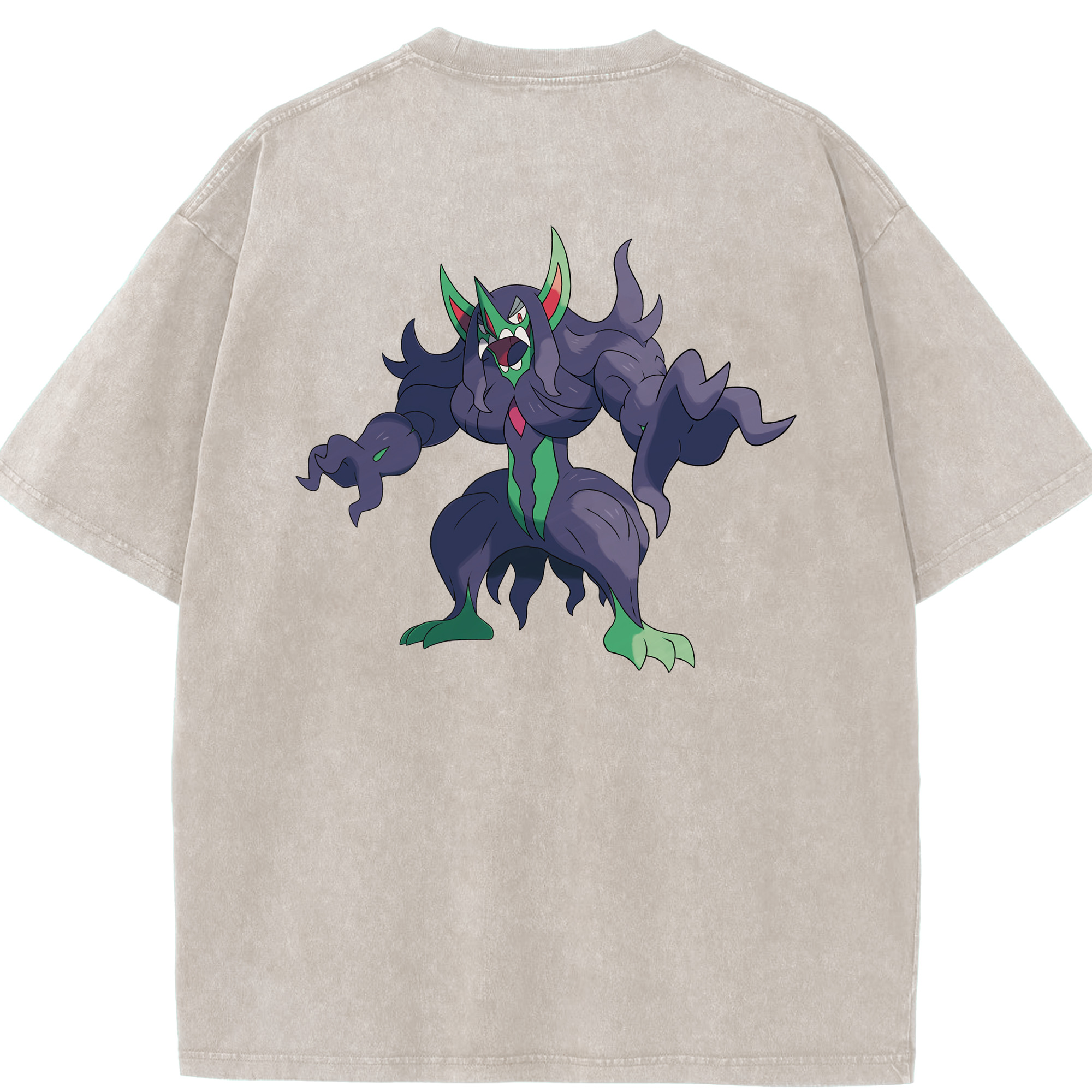 （画像用） ポケットモンスター Pokémon 綿100% ヴィンテージ風 半袖Tシャツ（背面プリント）