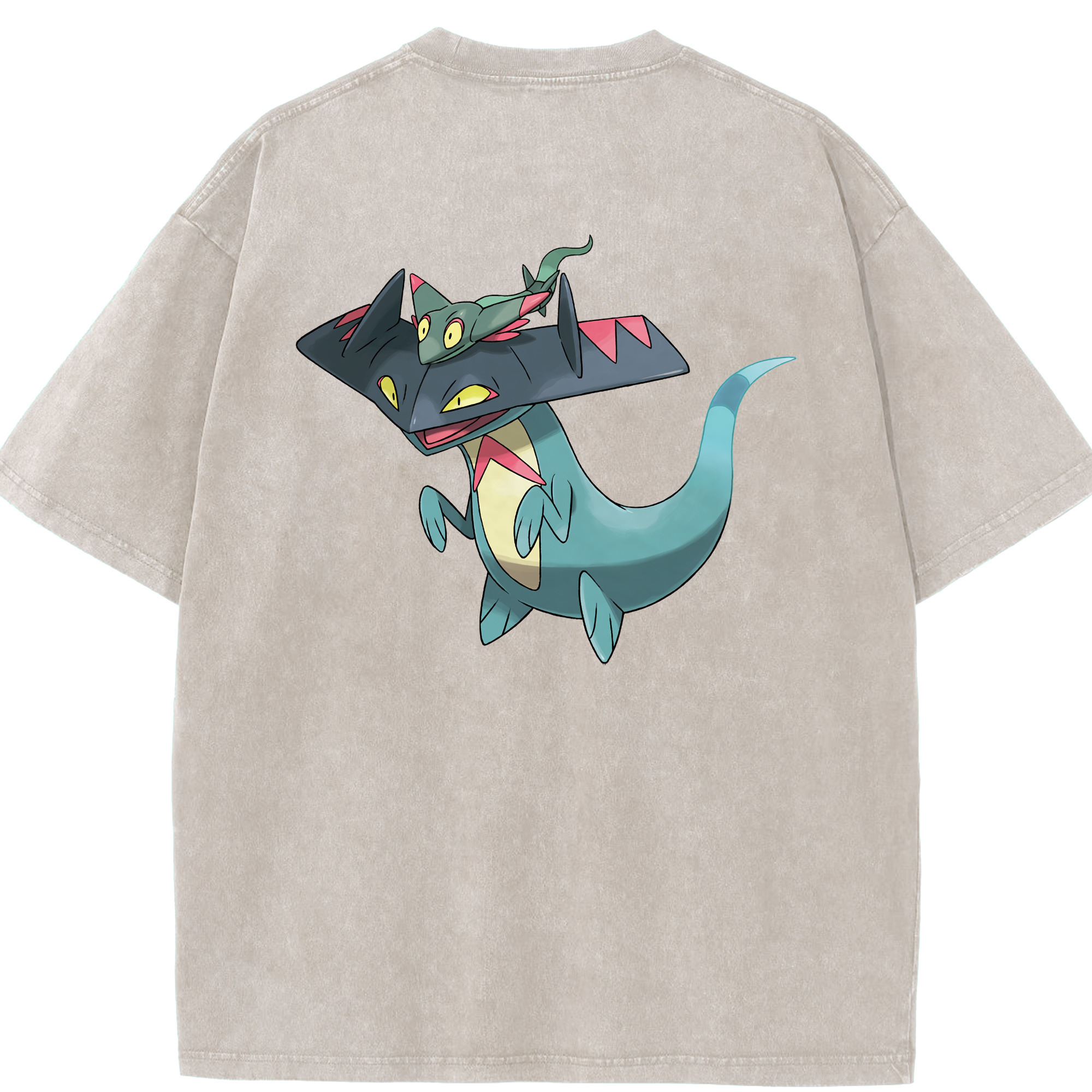 （画像用） ポケットモンスター Pokémon 綿100% ヴィンテージ風 半袖Tシャツ（背面プリント）