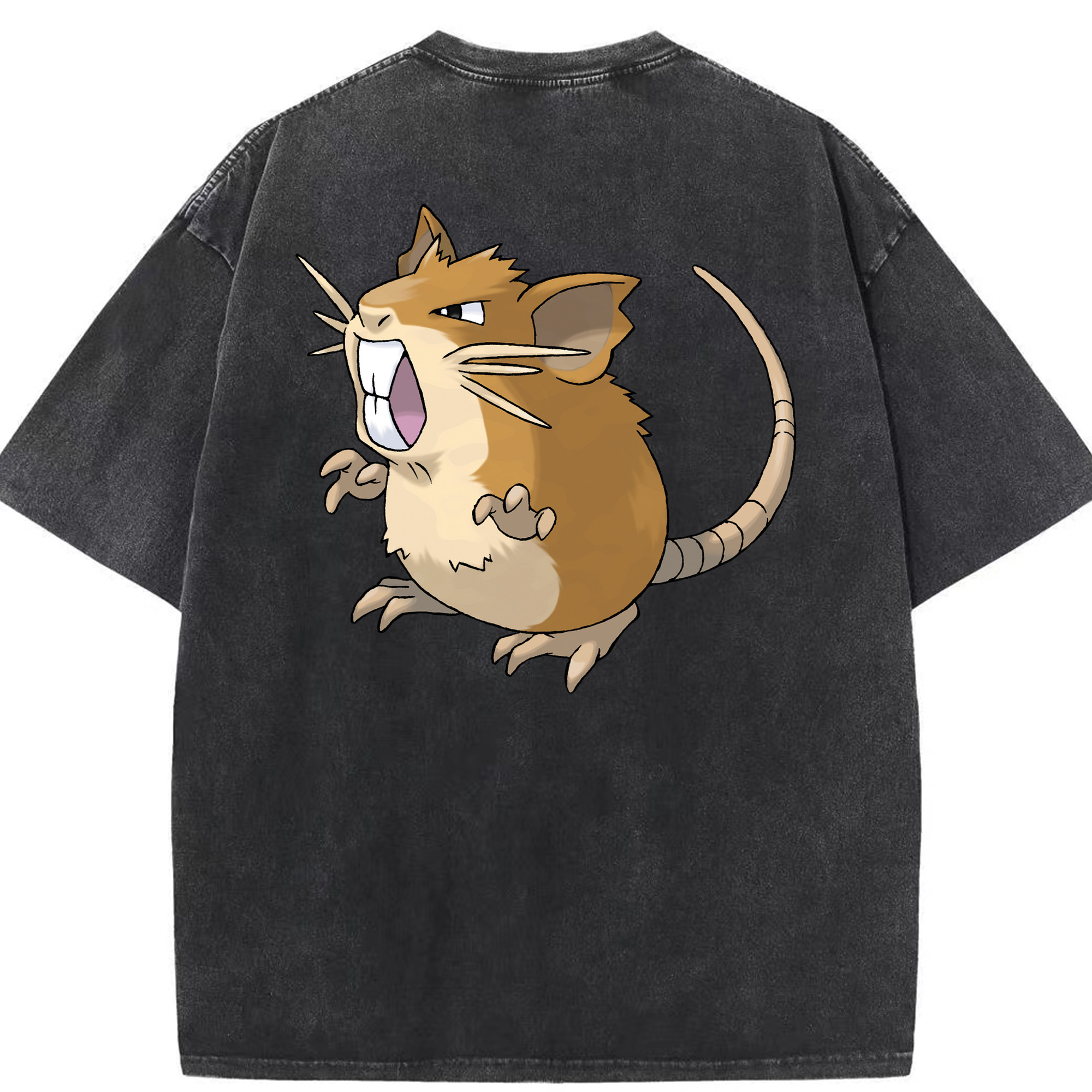 （画像用） ポケットモンスター Pokémon 綿100% ヴィンテージ風 半袖Tシャツ（背面プリント）