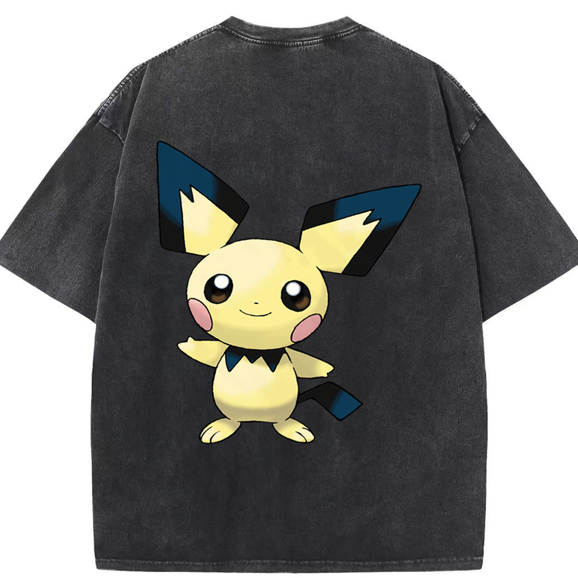 （画像用） ポケットモンスター Pokémon 綿100% ヴィンテージ風 半袖Tシャツ（背面プリント）