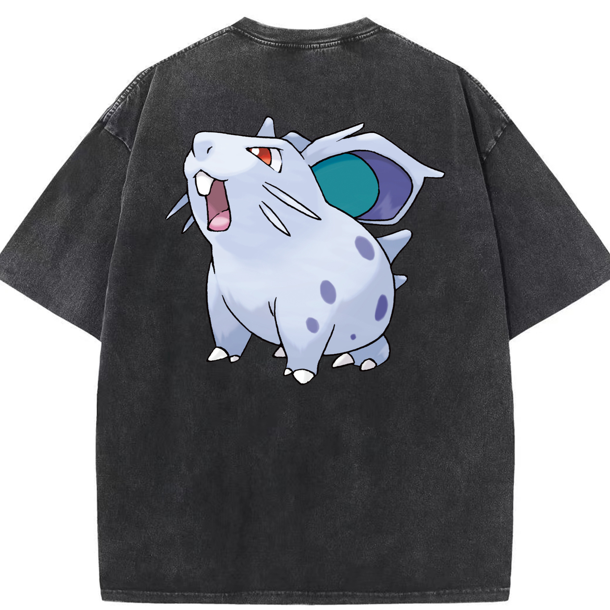 （画像用） ポケットモンスター Pokémon 綿100% ヴィンテージ風 半袖Tシャツ（背面プリント）