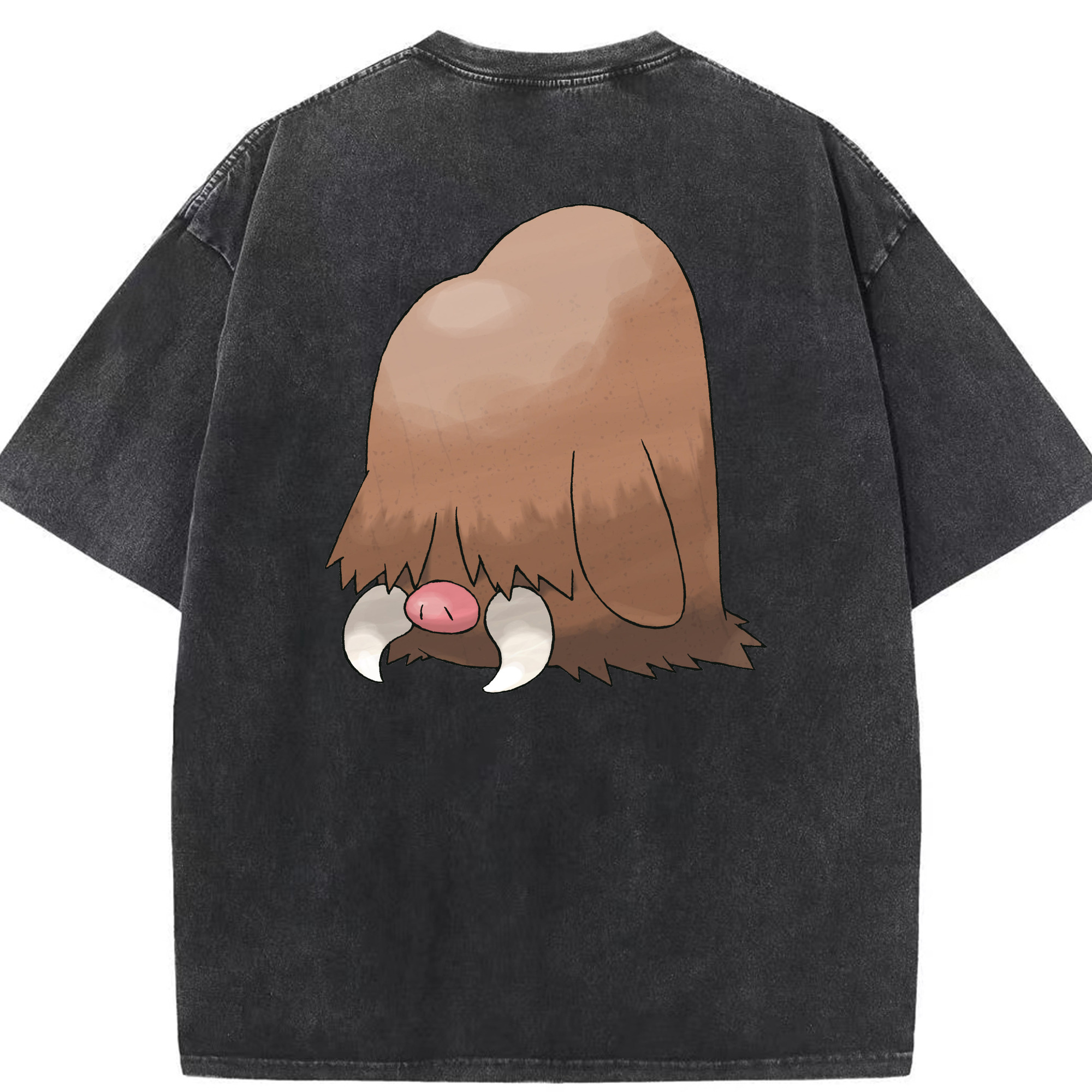 （画像用） ポケットモンスター Pokémon 綿100% ヴィンテージ風 半袖Tシャツ（背面プリント）