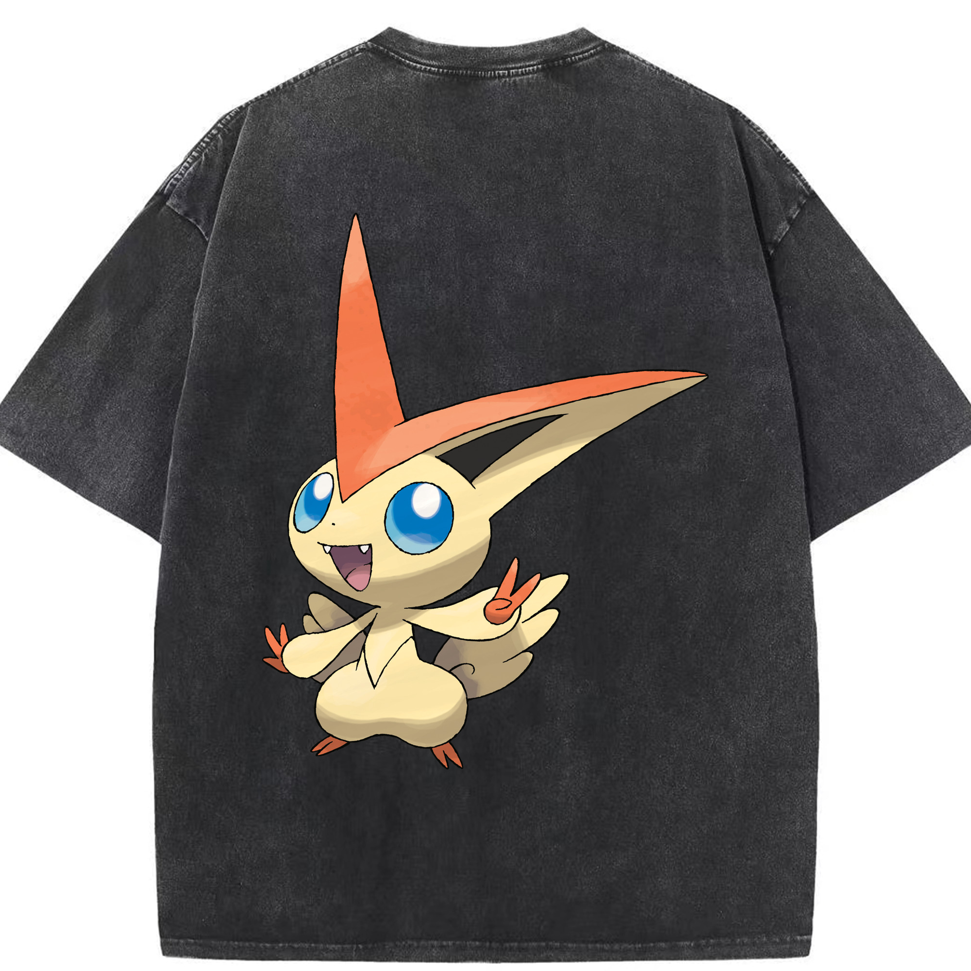 （画像用） ポケットモンスター Pokémon 綿100% ヴィンテージ風 半袖Tシャツ（背面プリント）