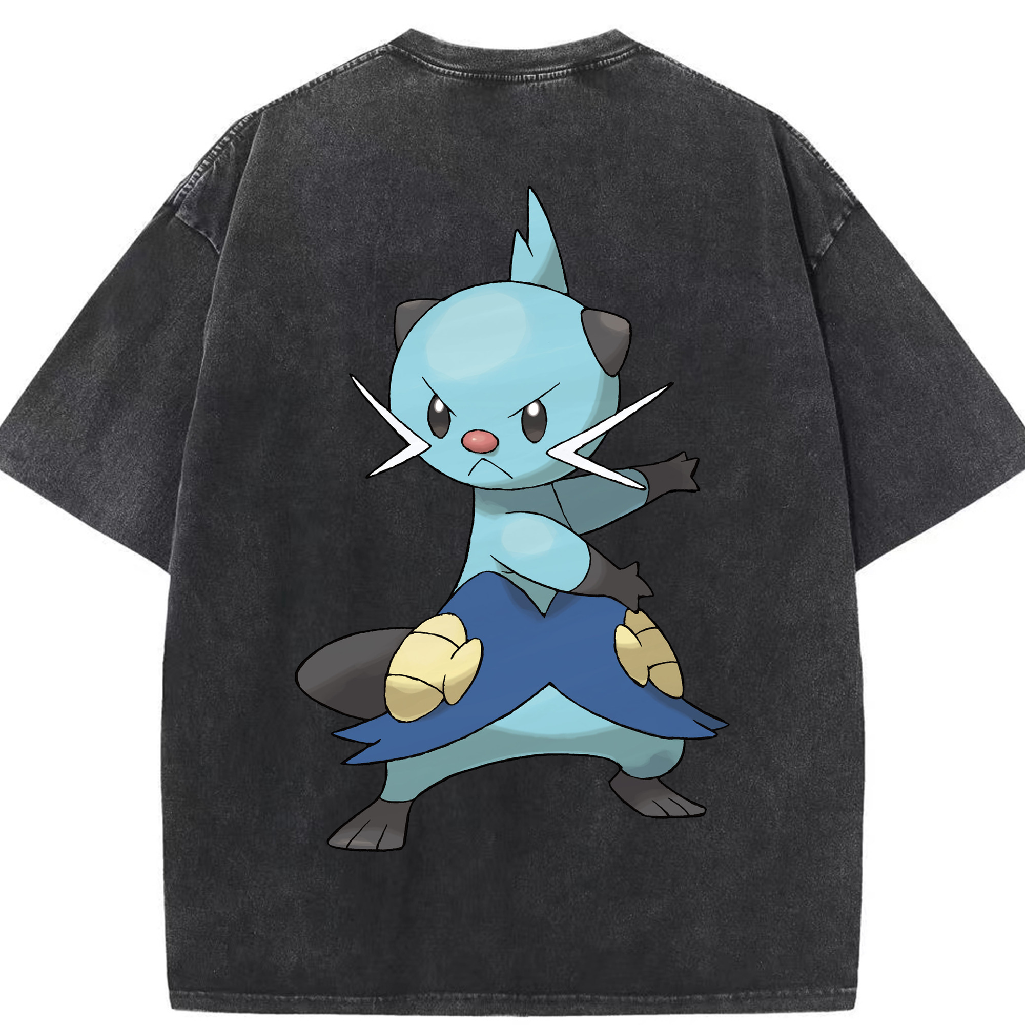 （画像用） ポケットモンスター Pokémon 綿100% ヴィンテージ風 半袖Tシャツ（背面プリント）
