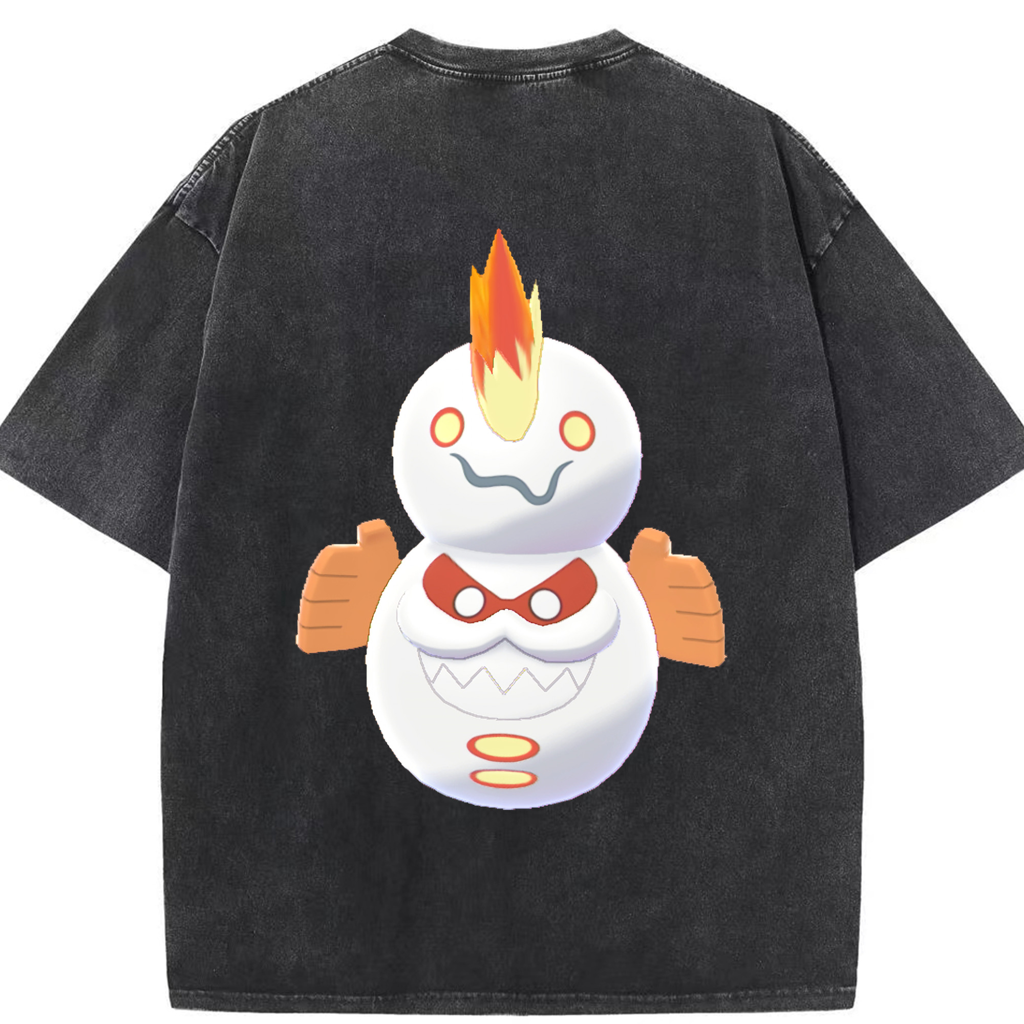 （画像用） ポケットモンスター Pokémon 綿100% ヴィンテージ風 半袖Tシャツ（背面プリント）