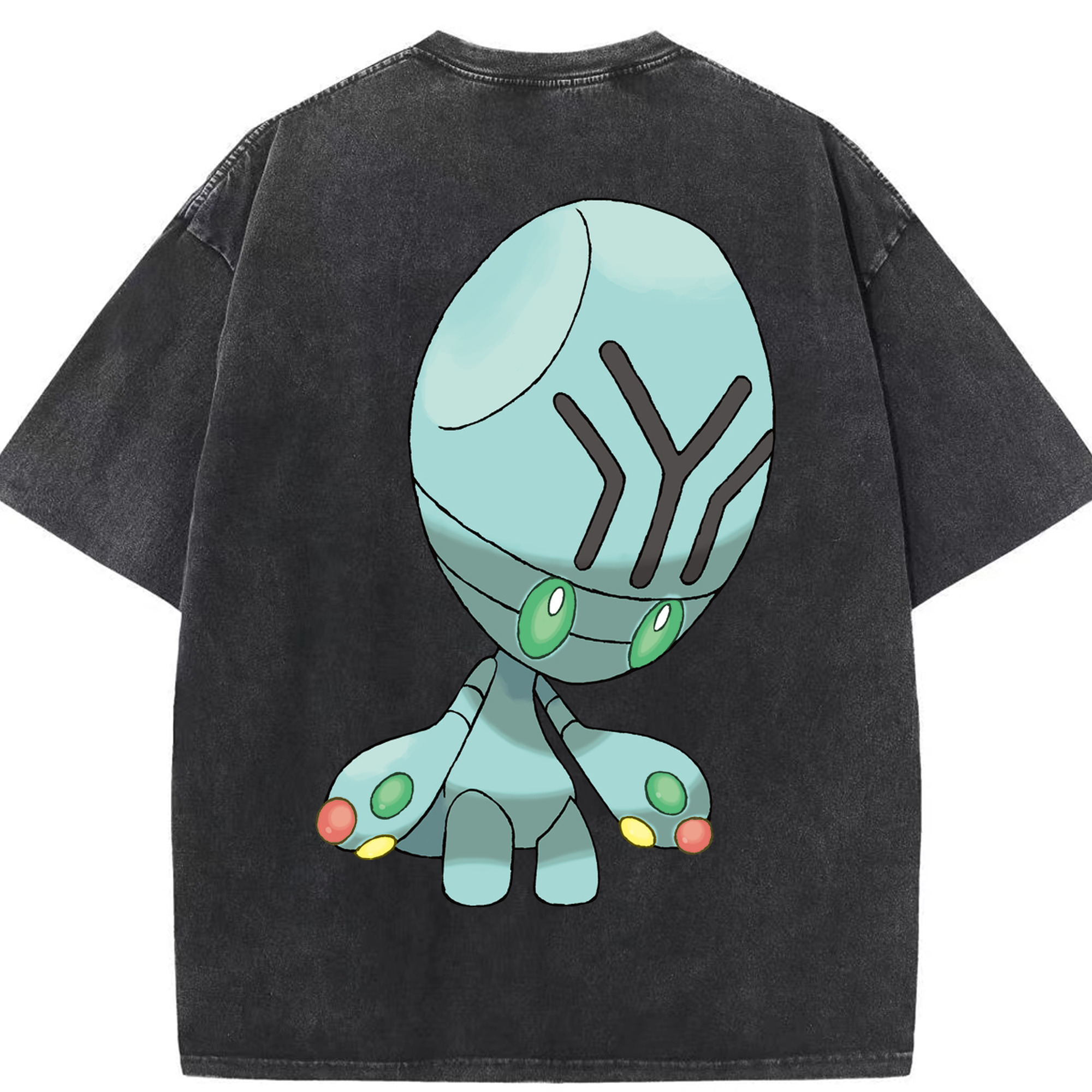 （画像用） ポケットモンスター Pokémon 綿100% ヴィンテージ風 半袖Tシャツ（背面プリント）