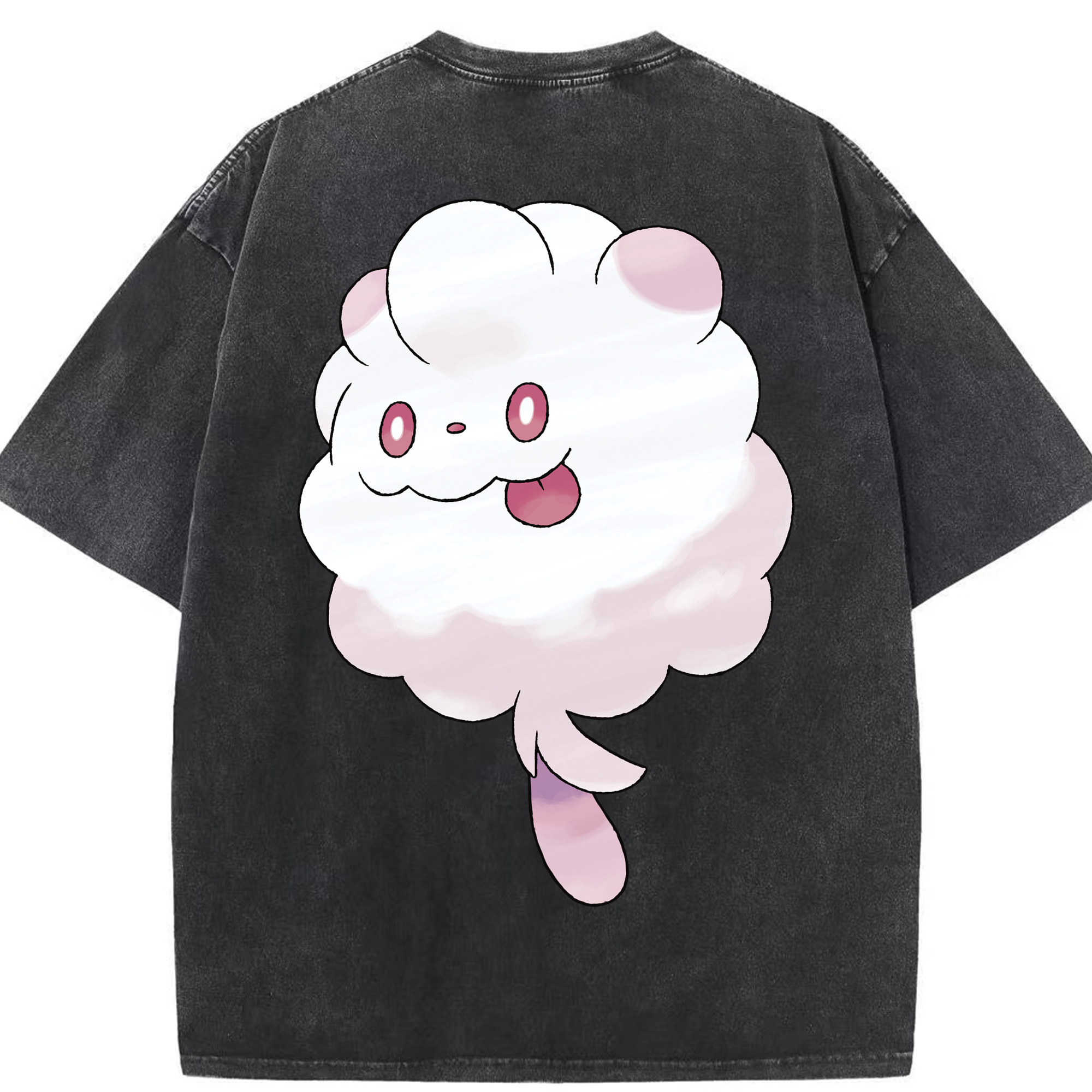 （画像用） ポケットモンスター Pokémon 綿100% ヴィンテージ風 半袖Tシャツ（背面プリント）