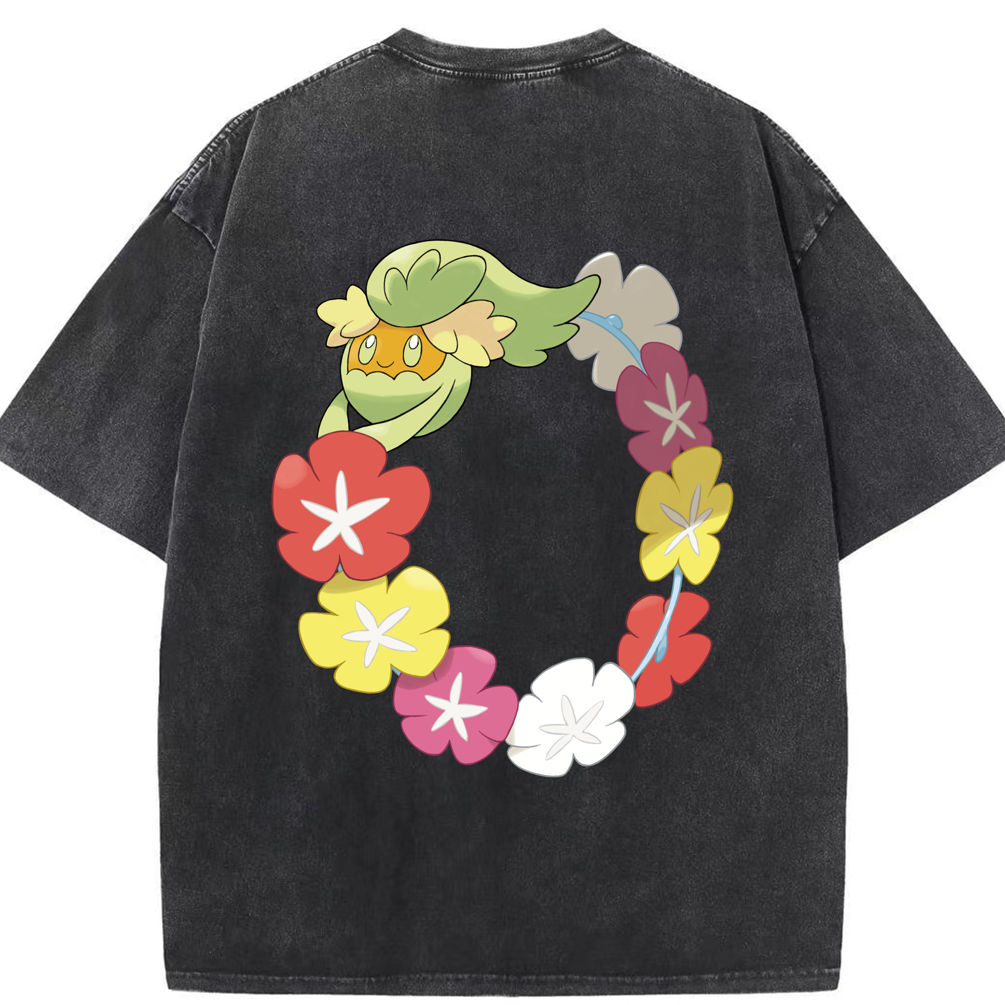 （画像用） ポケットモンスター Pokémon 綿100% ヴィンテージ風 半袖Tシャツ（背面プリント）