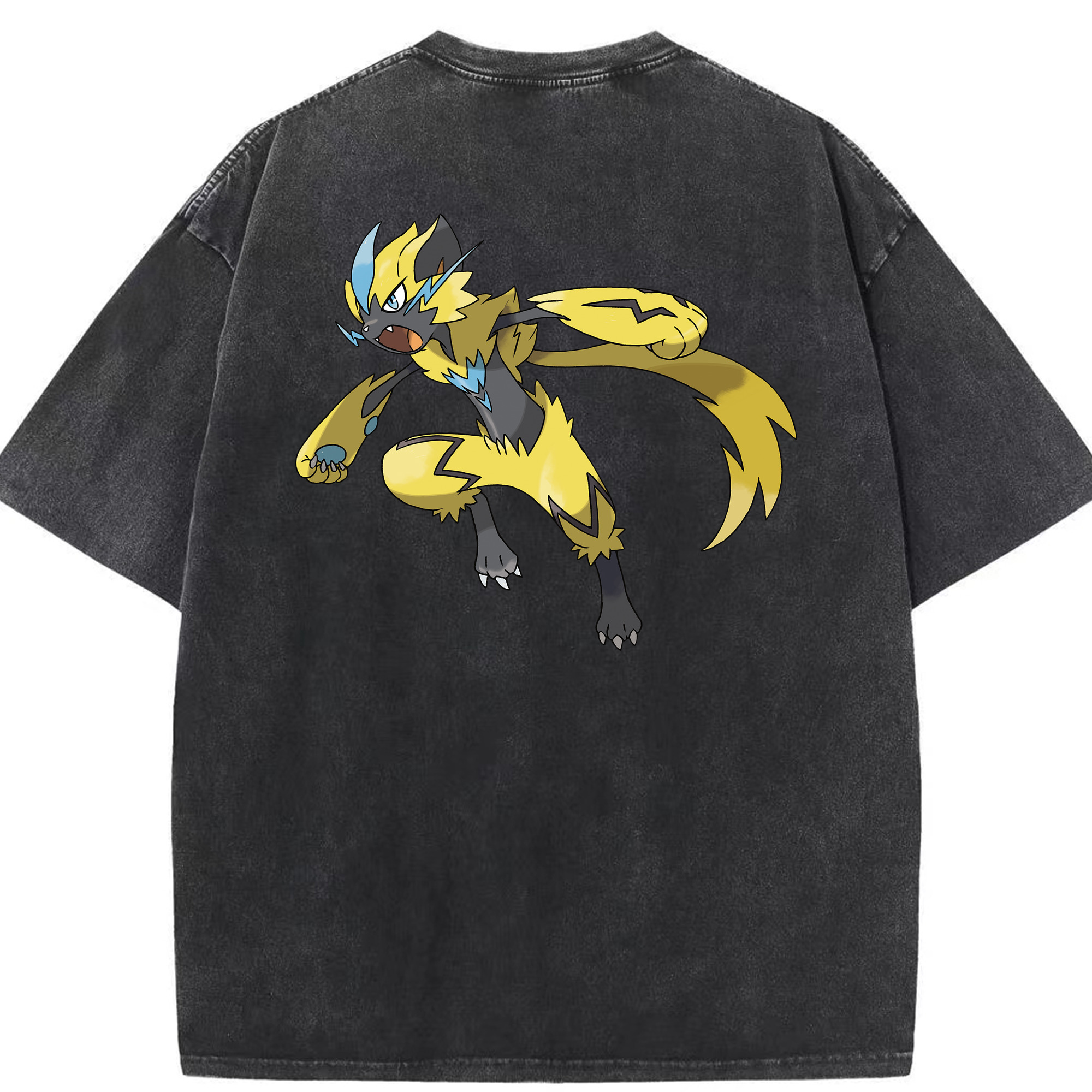 （画像用） ポケットモンスター Pokémon 綿100% ヴィンテージ風 半袖Tシャツ（背面プリント）