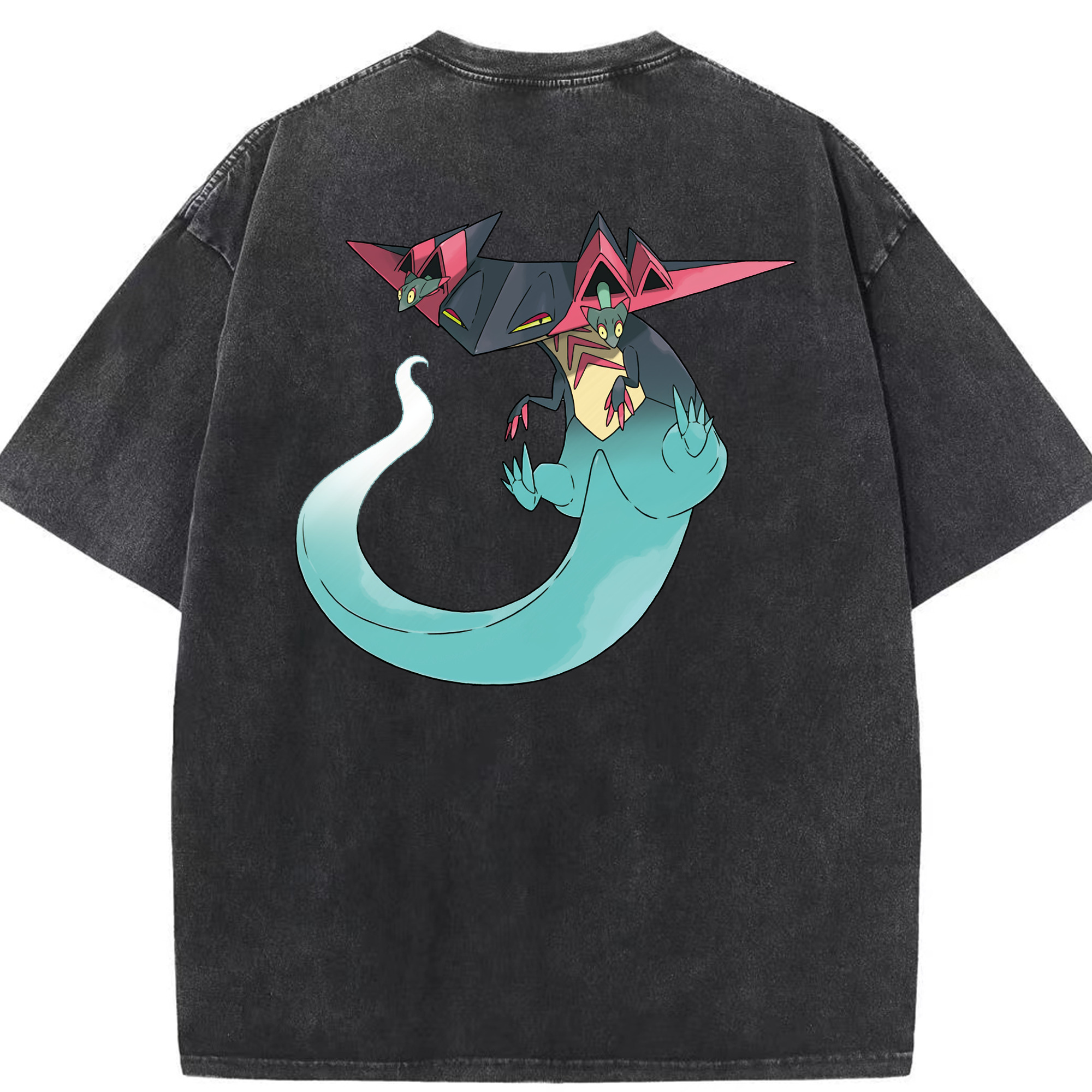 （画像用） ポケットモンスター Pokémon 綿100% ヴィンテージ風 半袖Tシャツ（背面プリント）