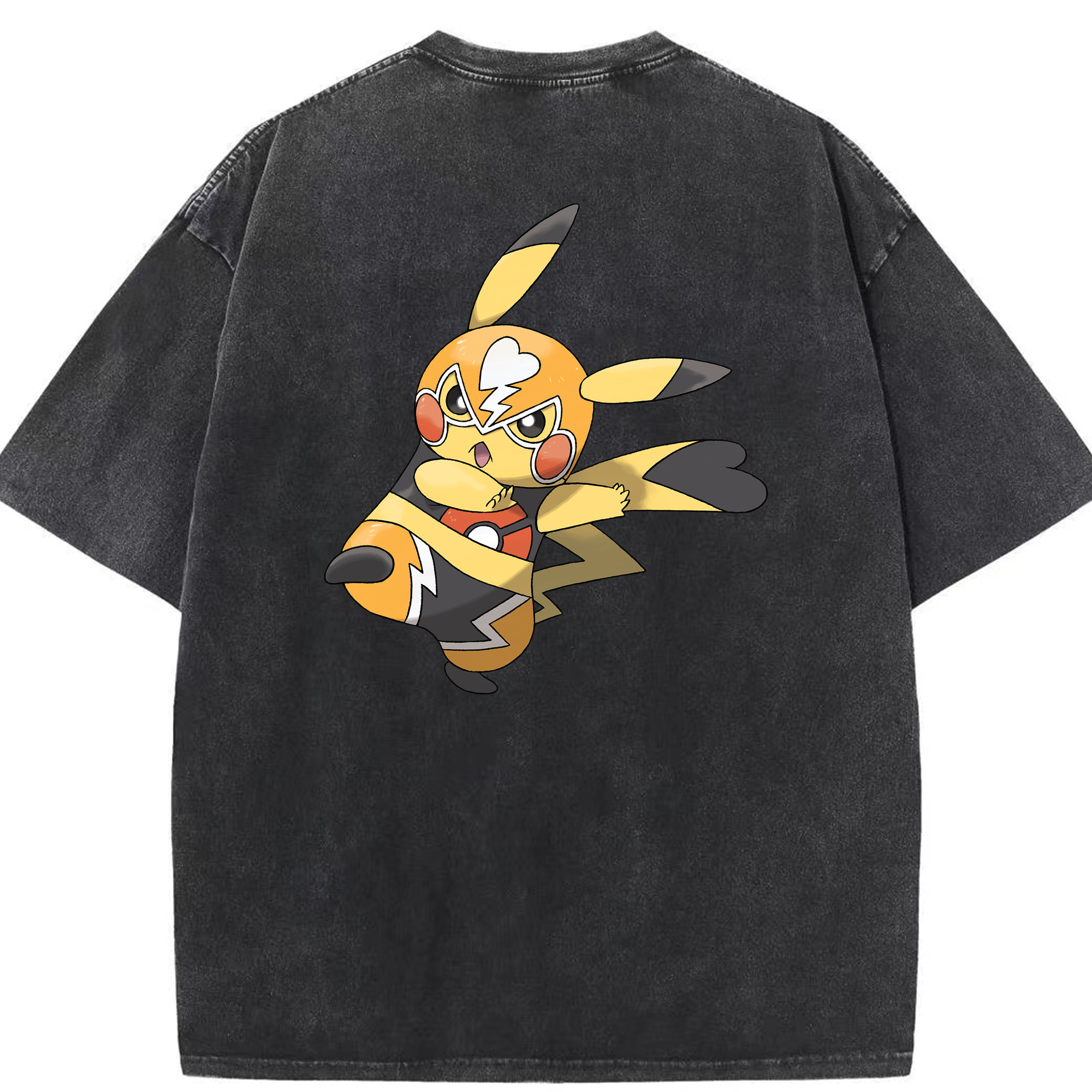 （画像用） ポケットモンスター Pokémon 綿100% ヴィンテージ風 半袖Tシャツ（背面プリント）