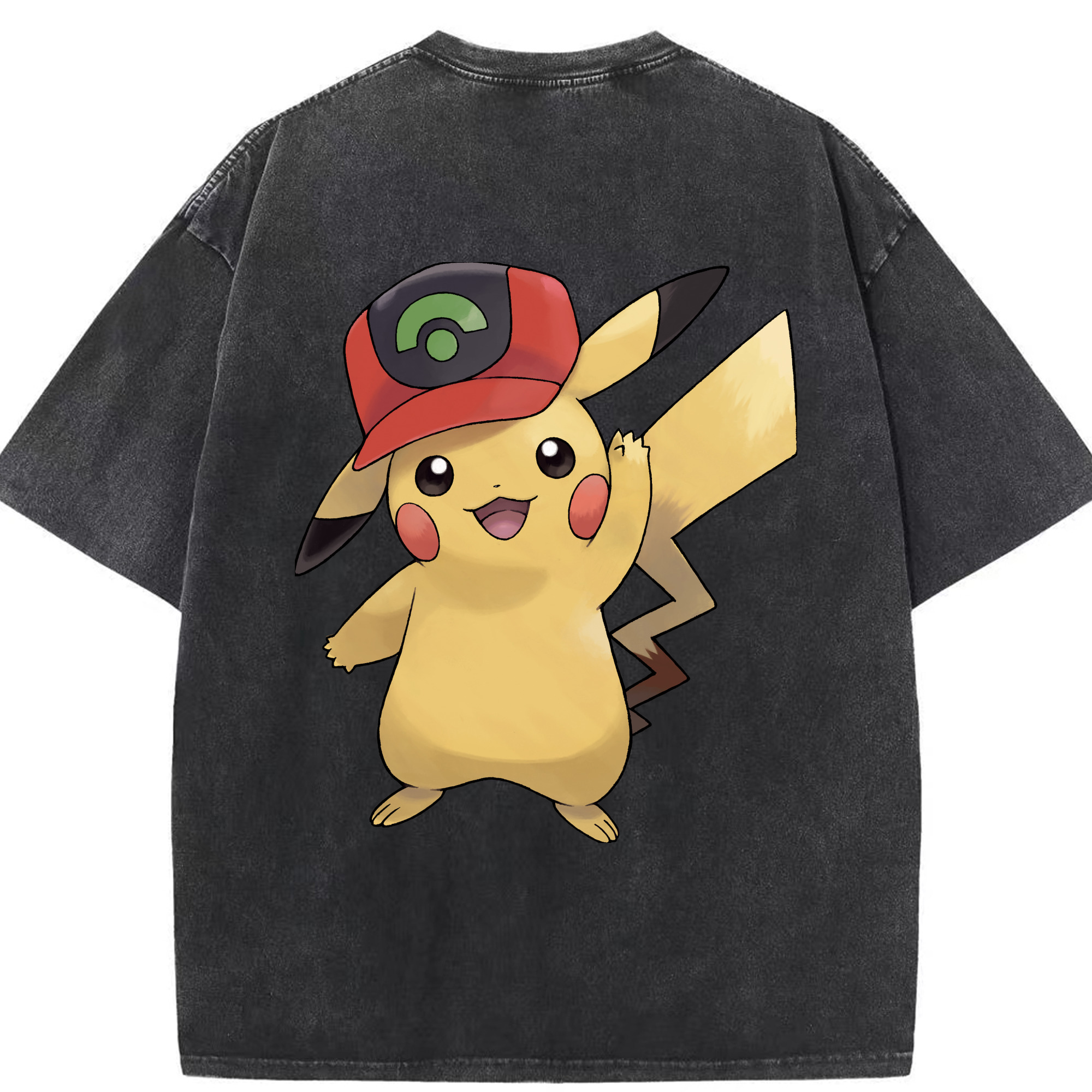 （画像用） ポケットモンスター Pokémon 綿100% ヴィンテージ風 半袖Tシャツ（背面プリント）