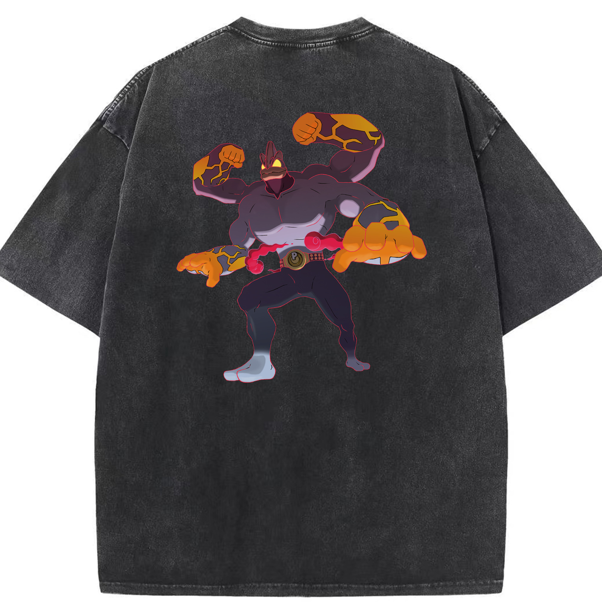 （画像用） ポケットモンスター Pokémon 綿100% ヴィンテージ風 半袖Tシャツ（背面プリント）