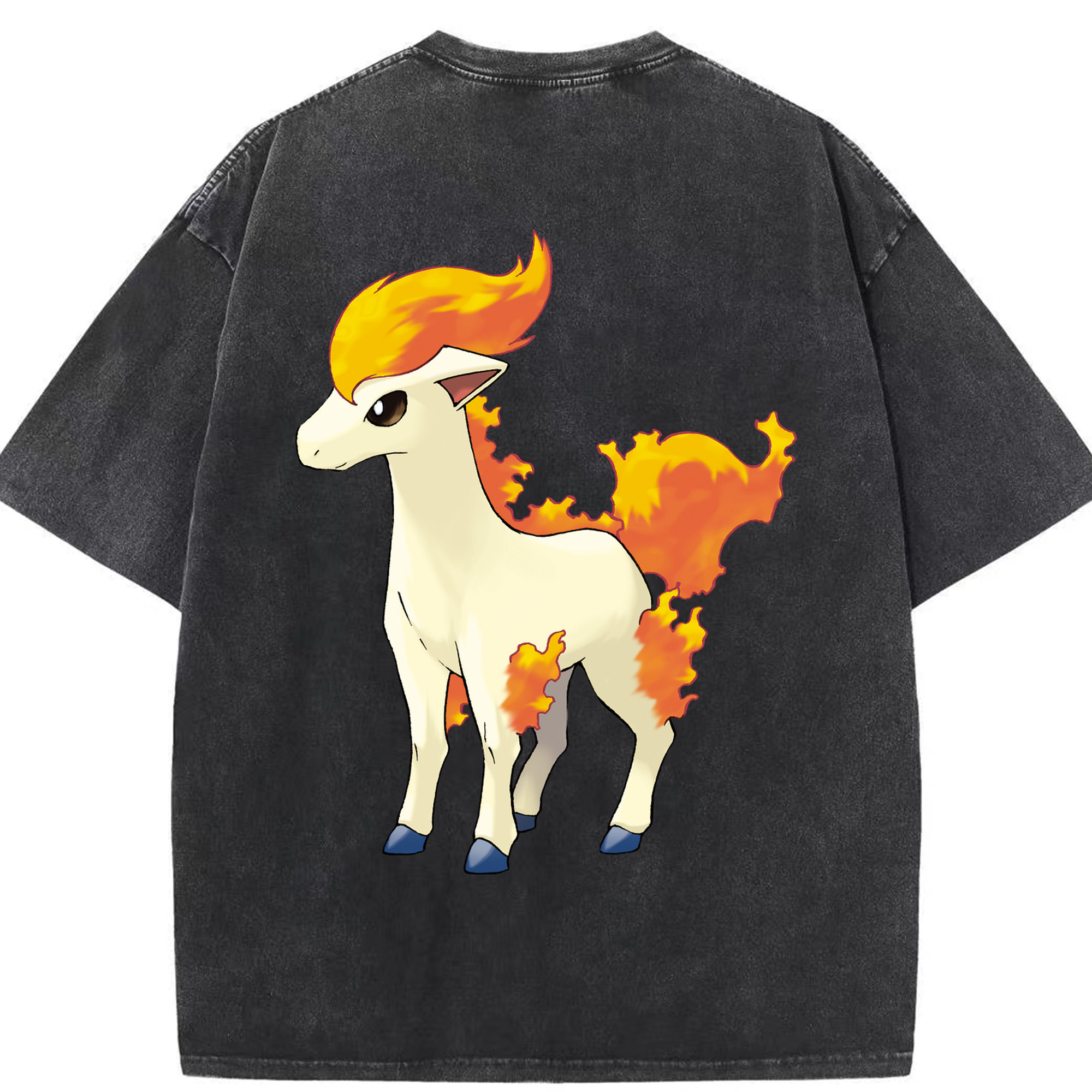 （画像用） ポケットモンスター Pokémon 綿100% ヴィンテージ風 半袖Tシャツ（背面プリント）