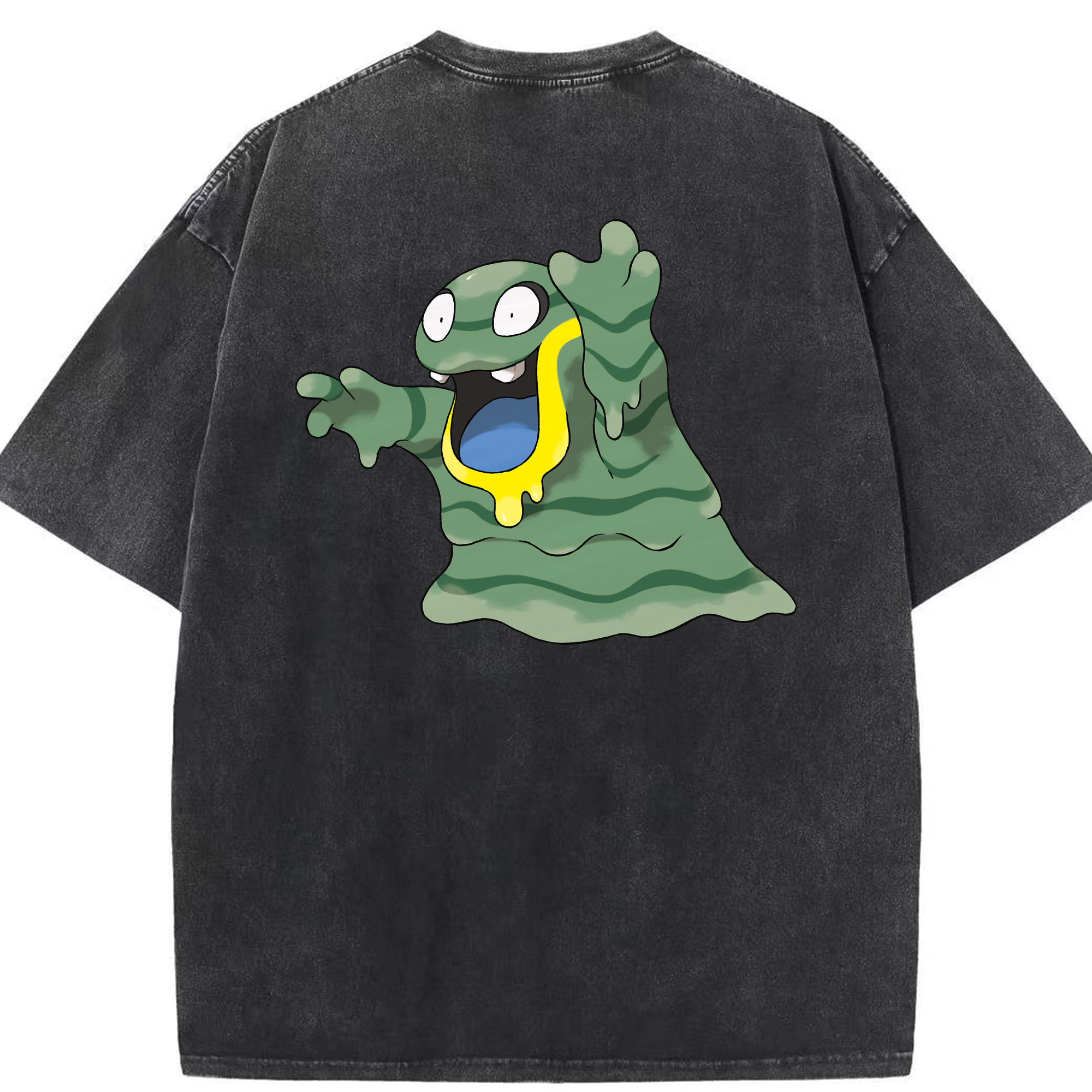 （画像用） ポケットモンスター Pokémon 綿100% ヴィンテージ風 半袖Tシャツ（背面プリント）