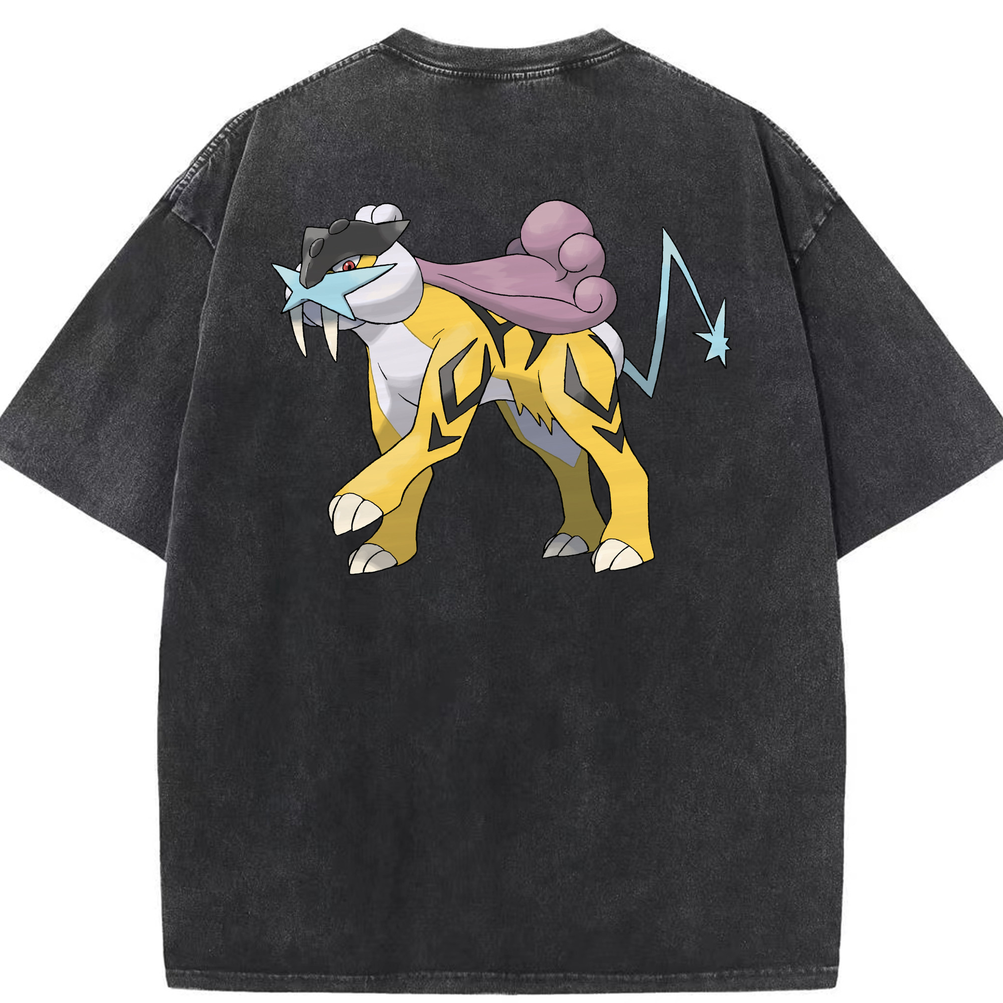 （画像用） ポケットモンスター Pokémon 綿100% ヴィンテージ風 半袖Tシャツ（背面プリント）