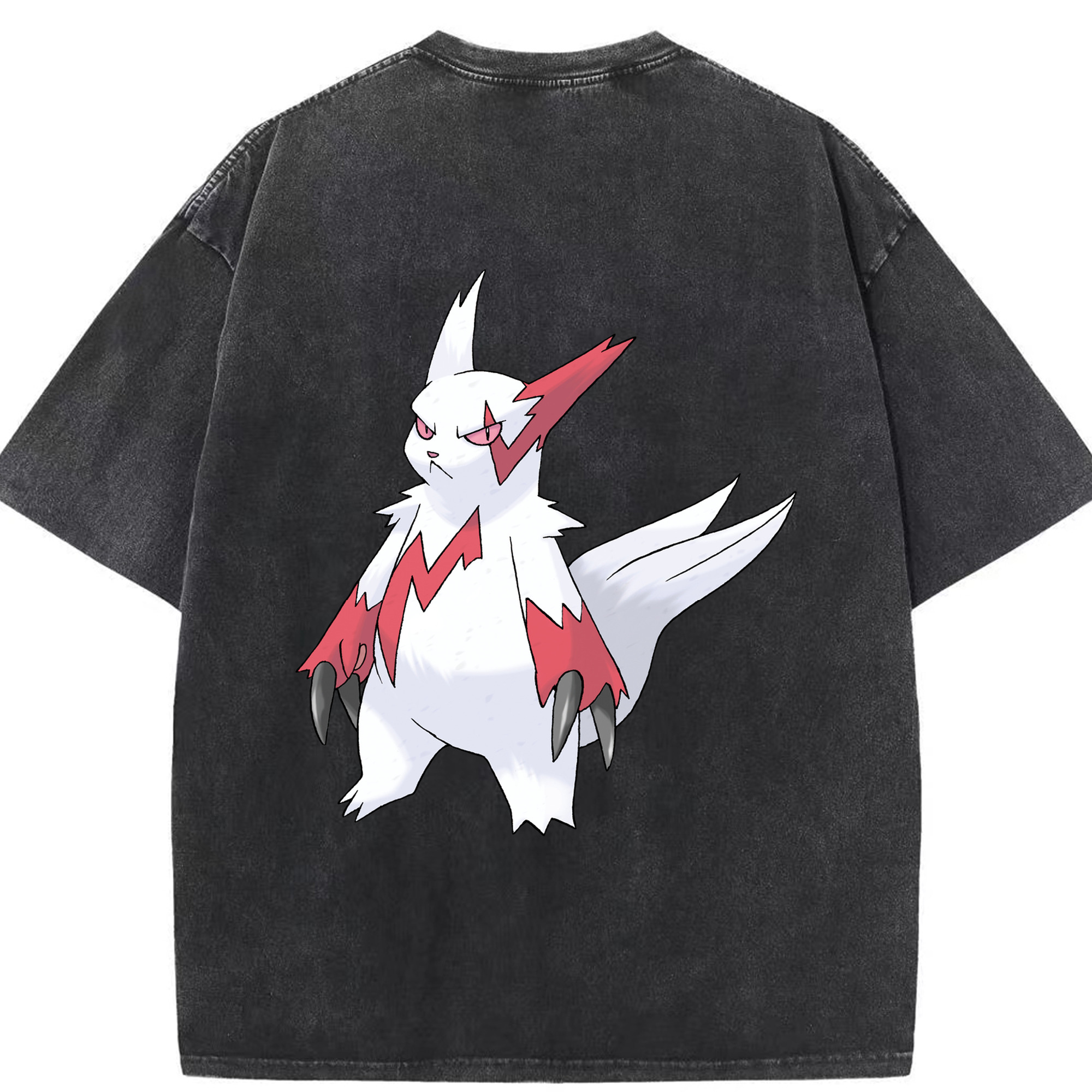 （画像用） ポケットモンスター Pokémon 綿100% ヴィンテージ風 半袖Tシャツ（背面プリント）