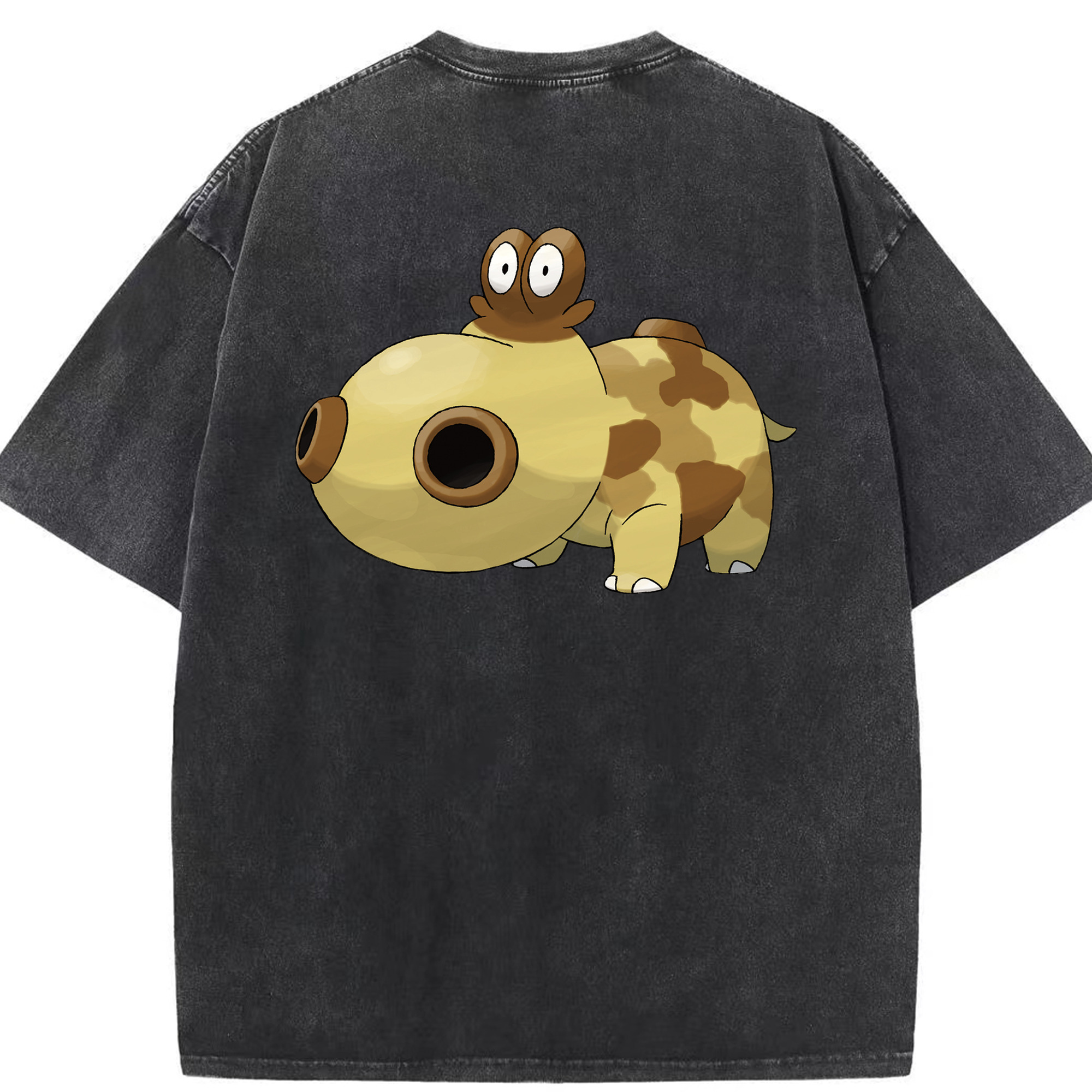（画像用） ポケットモンスター Pokémon 綿100% ヴィンテージ風 半袖Tシャツ（背面プリント）