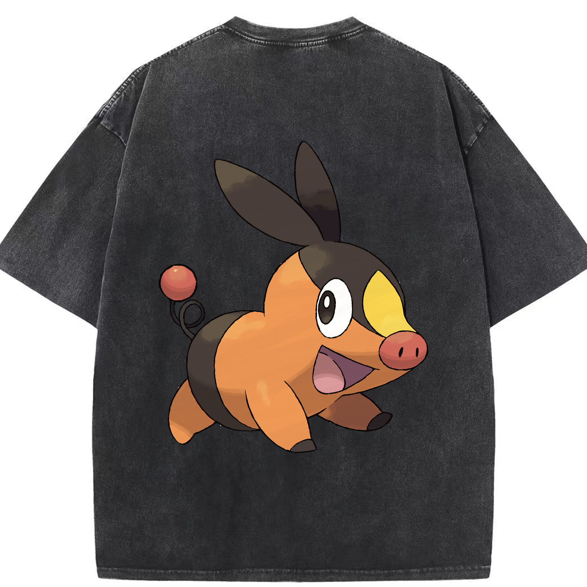 （画像用） ポケットモンスター Pokémon 綿100% ヴィンテージ風 半袖Tシャツ（背面プリント）