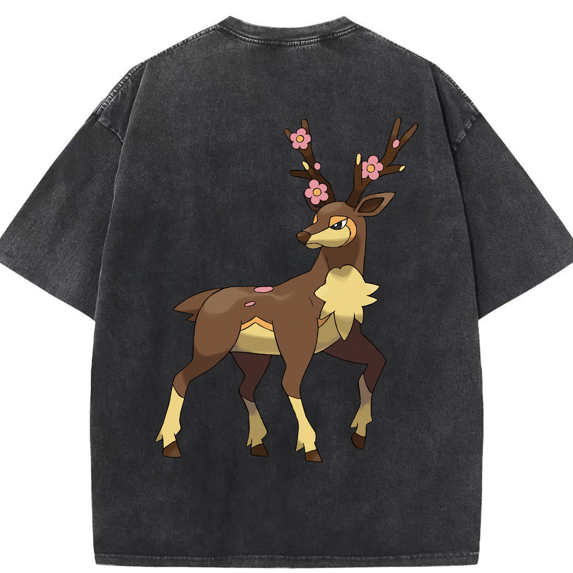 （画像用） ポケットモンスター Pokémon 綿100% ヴィンテージ風 半袖Tシャツ（背面プリント）