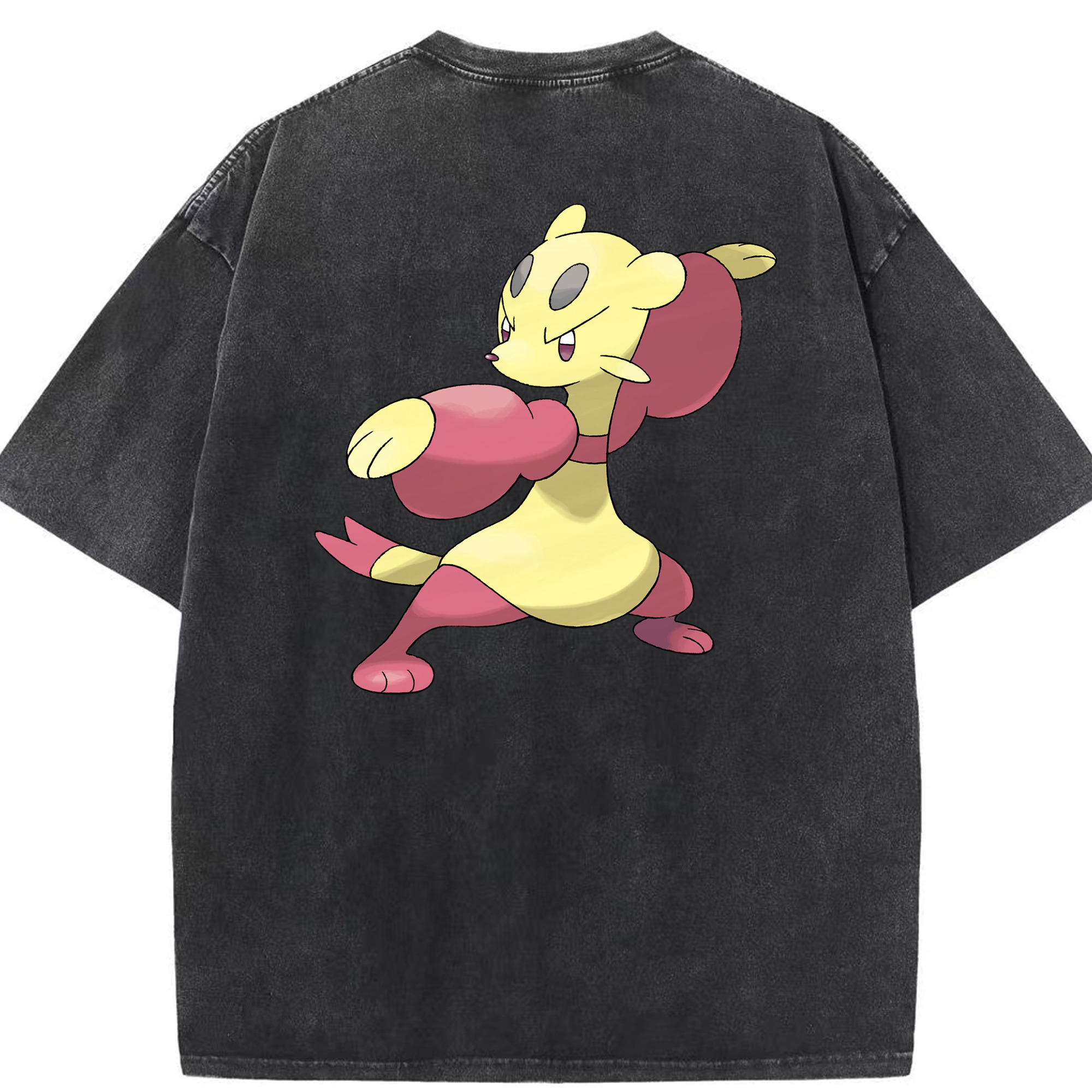 （画像用） ポケットモンスター Pokémon 綿100% ヴィンテージ風 半袖Tシャツ（背面プリント）