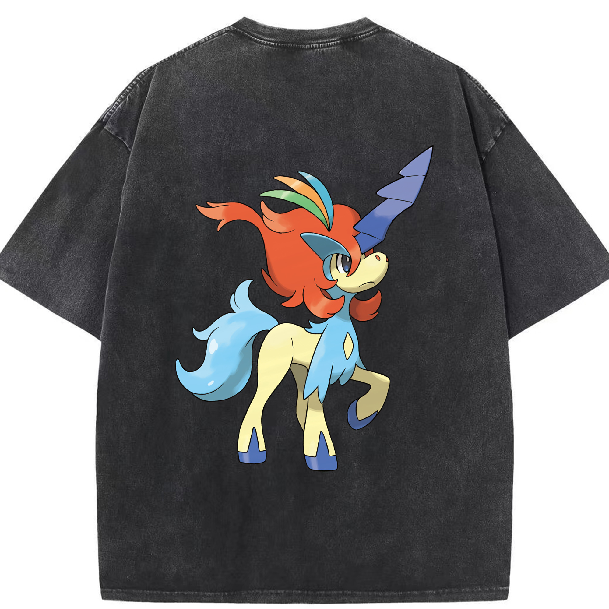 （画像用） ポケットモンスター Pokémon 綿100% ヴィンテージ風 半袖Tシャツ（背面プリント）