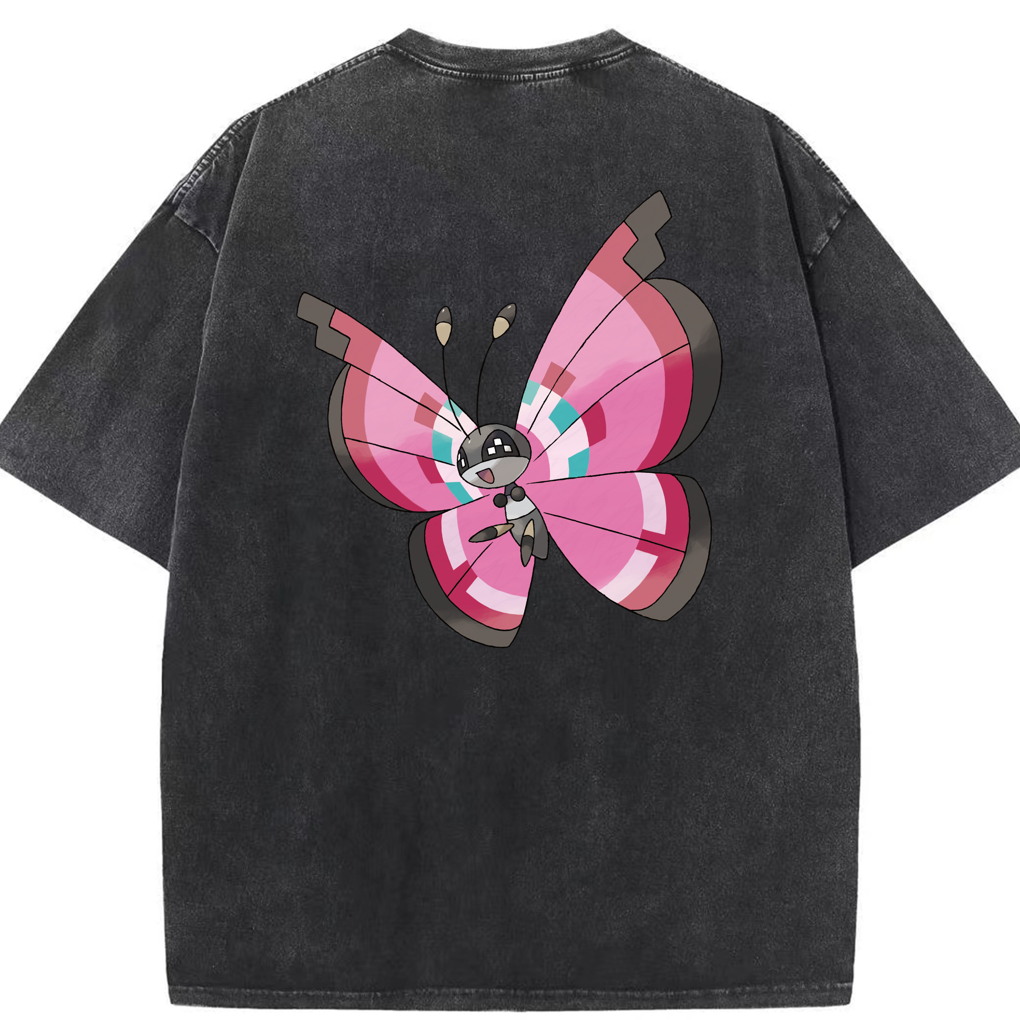 （画像用） ポケットモンスター Pokémon 綿100% ヴィンテージ風 半袖Tシャツ（背面プリント）