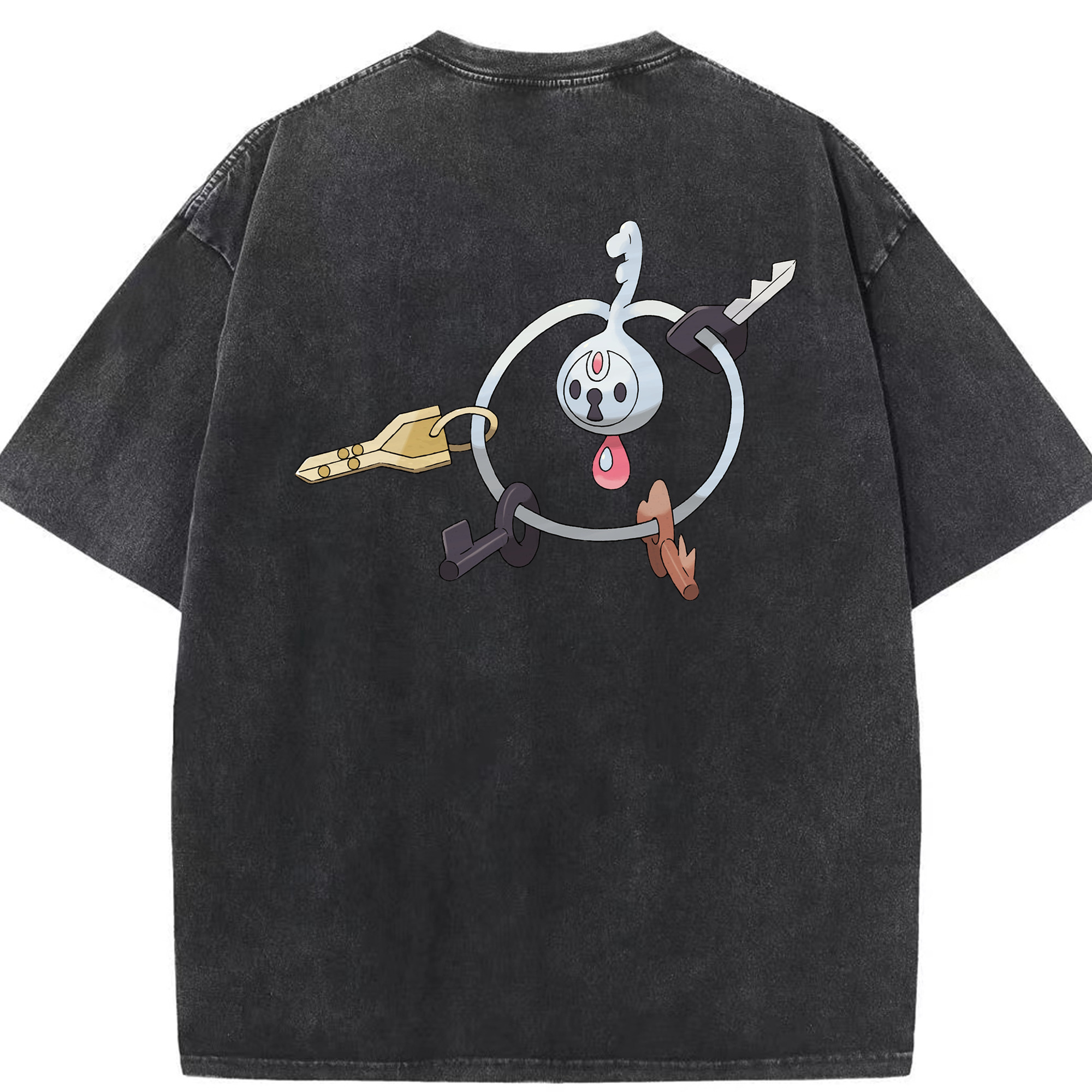 （画像用） ポケットモンスター Pokémon 綿100% ヴィンテージ風 半袖Tシャツ（背面プリント）