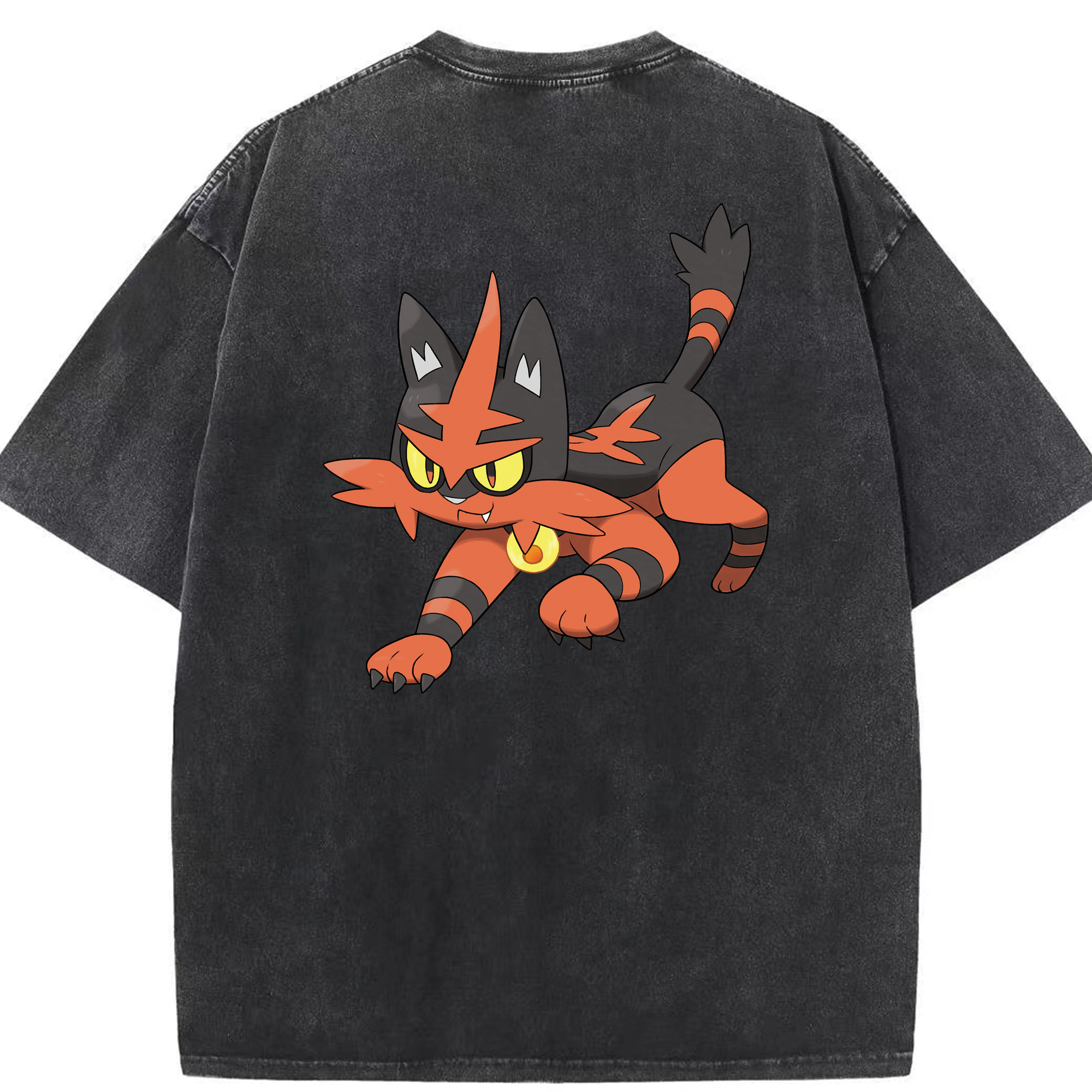 （画像用） ポケットモンスター Pokémon 綿100% ヴィンテージ風 半袖Tシャツ（背面プリント）