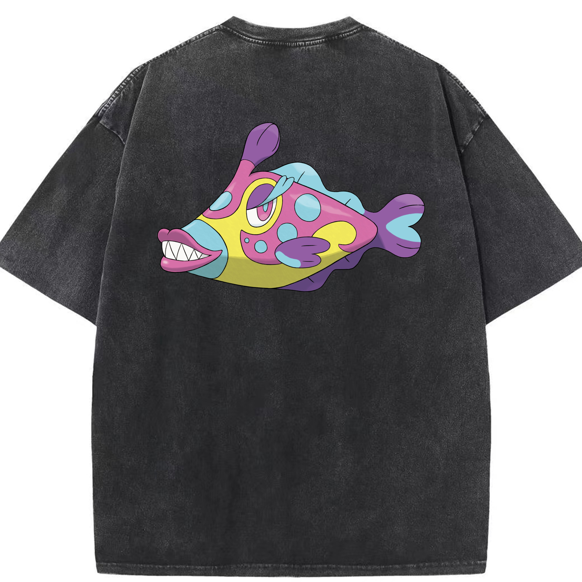 （画像用） ポケットモンスター Pokémon 綿100% ヴィンテージ風 半袖Tシャツ（背面プリント）