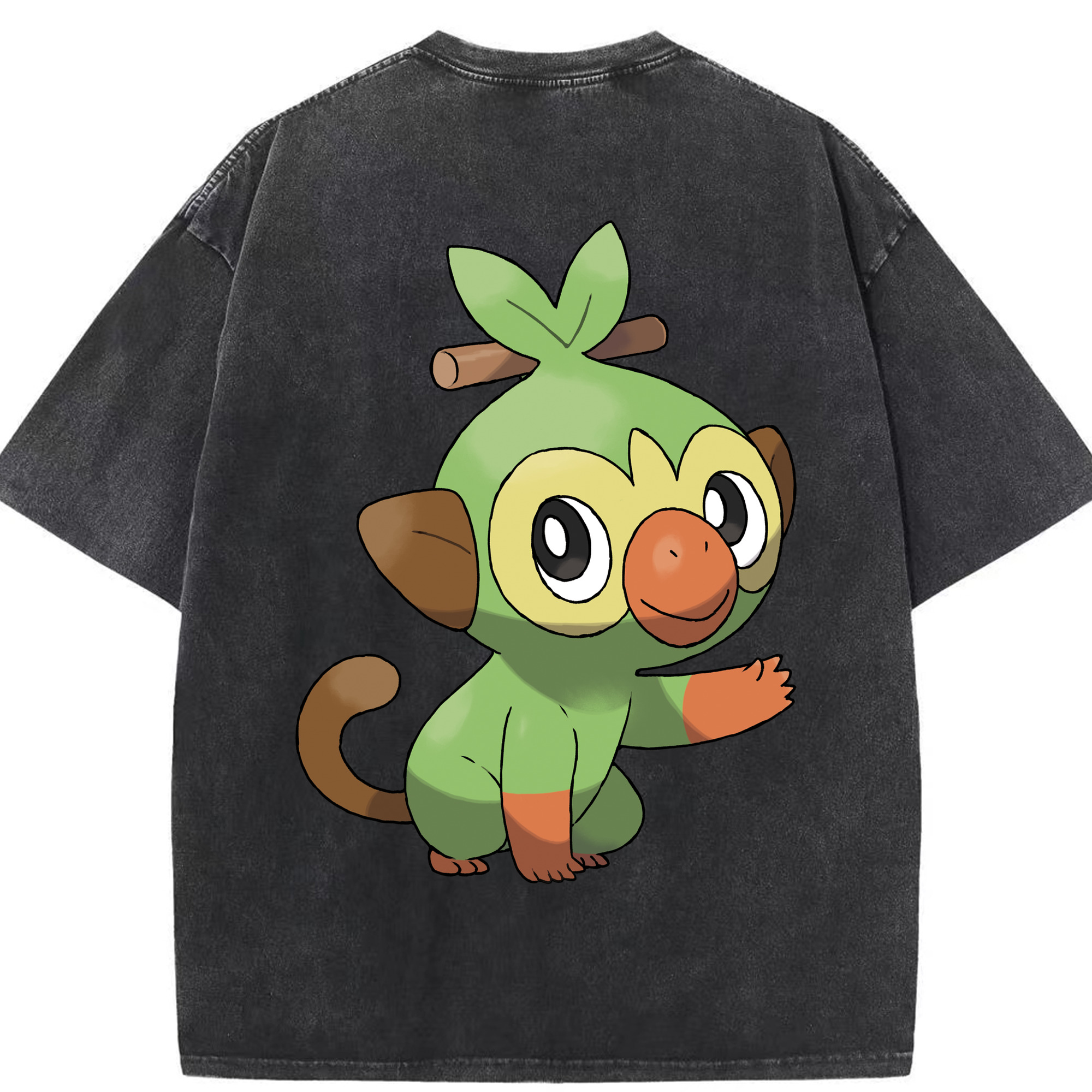 （画像用） ポケットモンスター Pokémon 綿100% ヴィンテージ風 半袖Tシャツ（背面プリント）