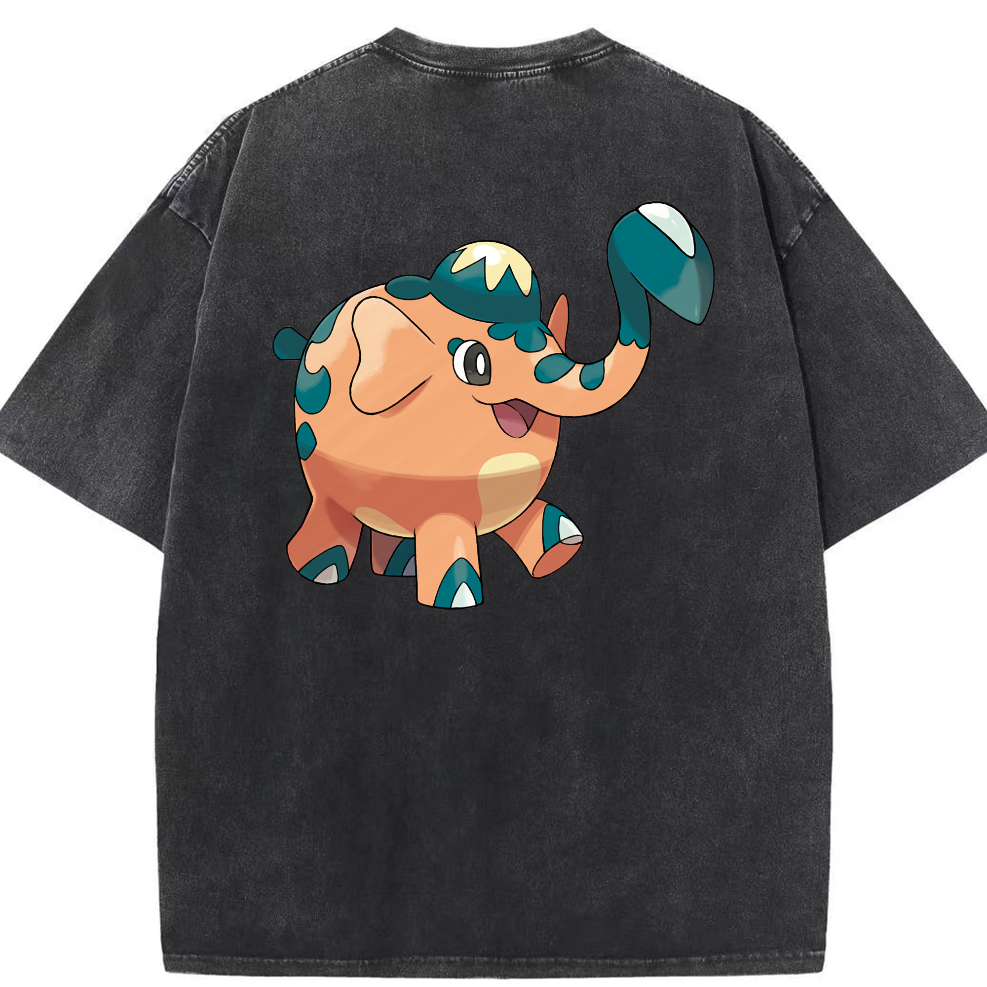 （画像用） ポケットモンスター Pokémon 綿100% ヴィンテージ風 半袖Tシャツ（背面プリント）
