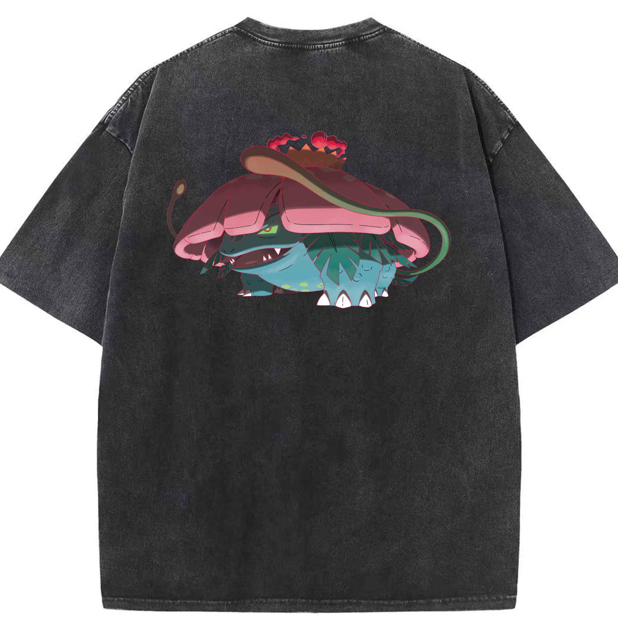 （画像用） ポケットモンスター Pokémon 綿100% ヴィンテージ風 半袖Tシャツ（背面プリント）