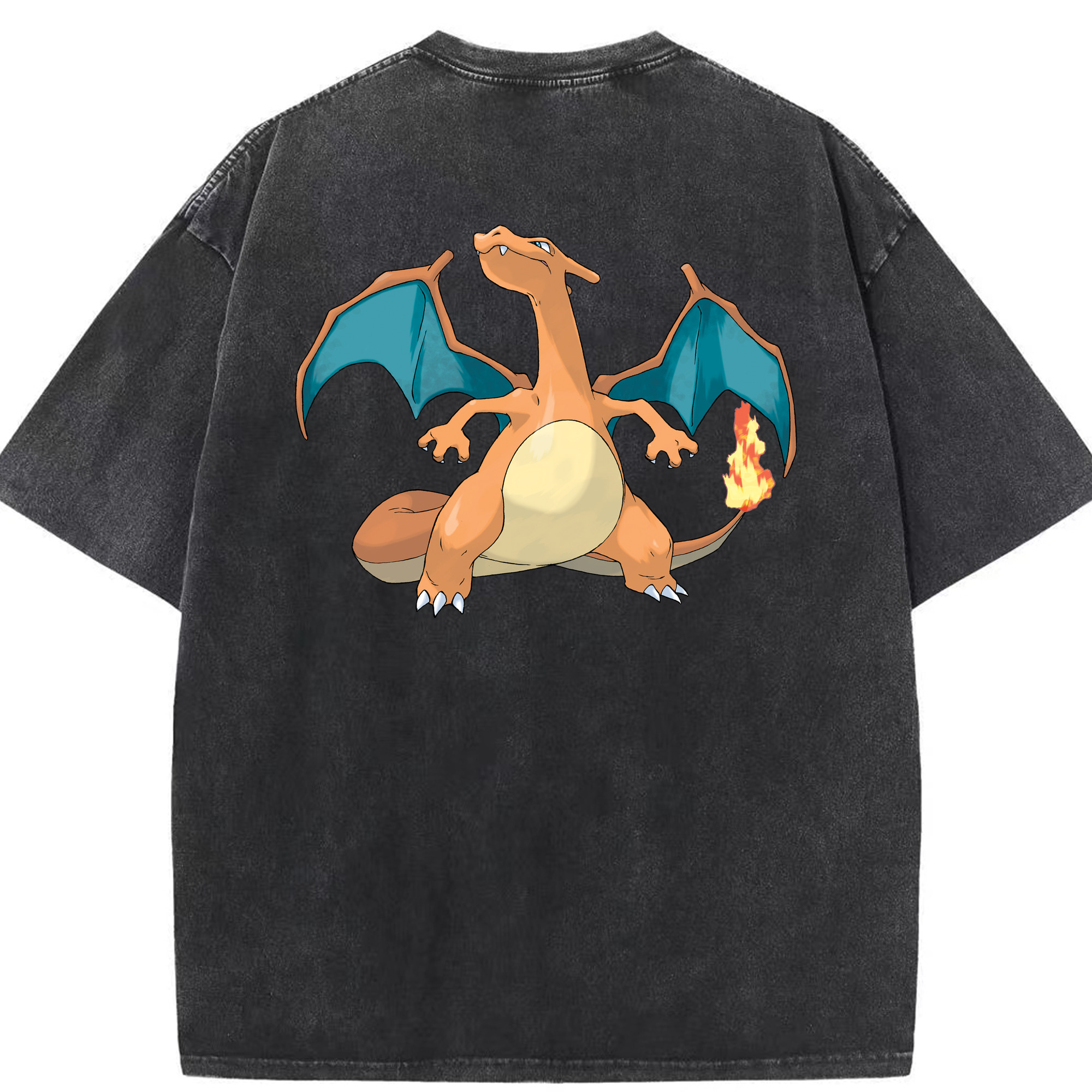 （画像用） ポケットモンスター Pokémon 綿100% ヴィンテージ風 半袖Tシャツ（背面プリント）