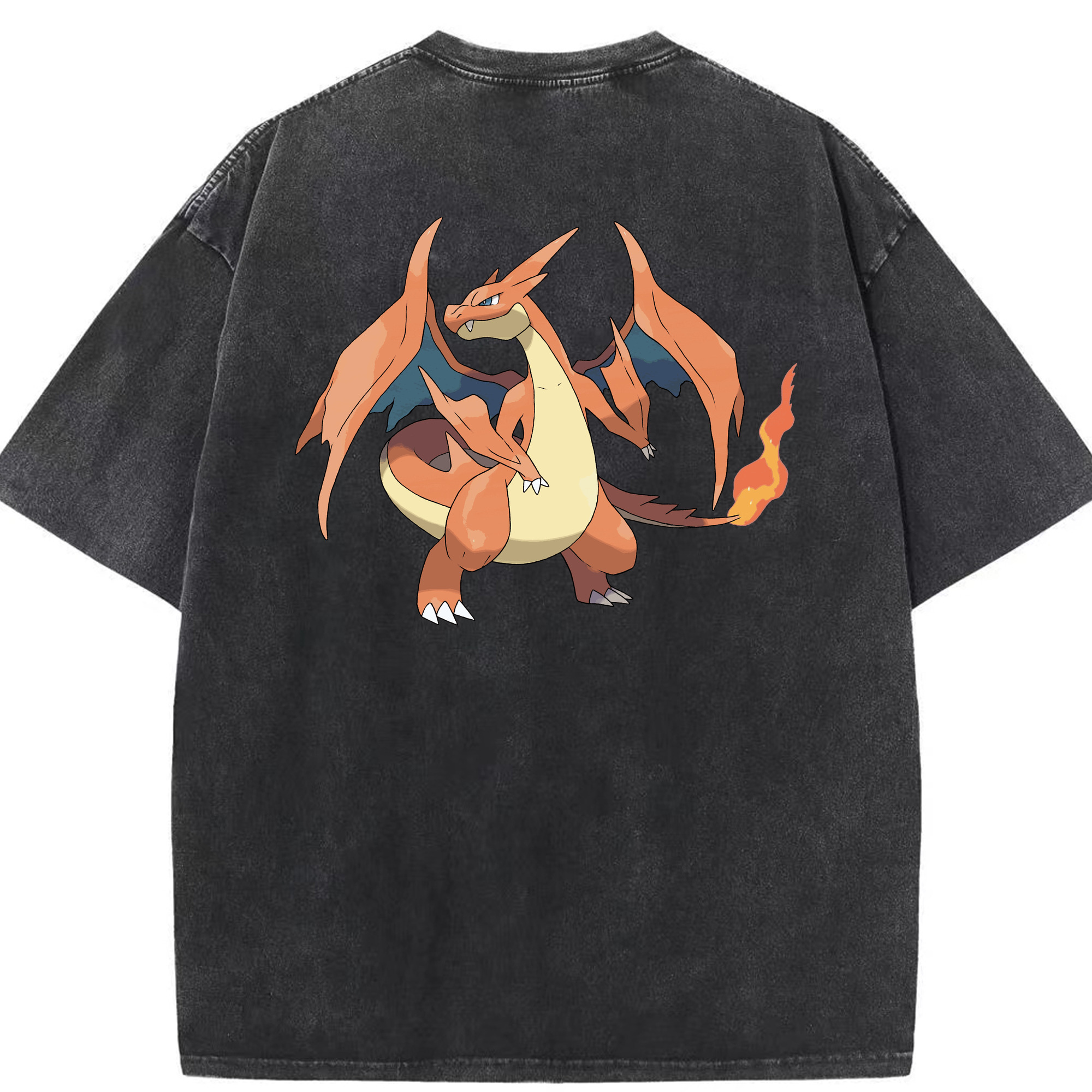 （画像用） ポケットモンスター Pokémon 綿100% ヴィンテージ風 半袖Tシャツ（背面プリント）