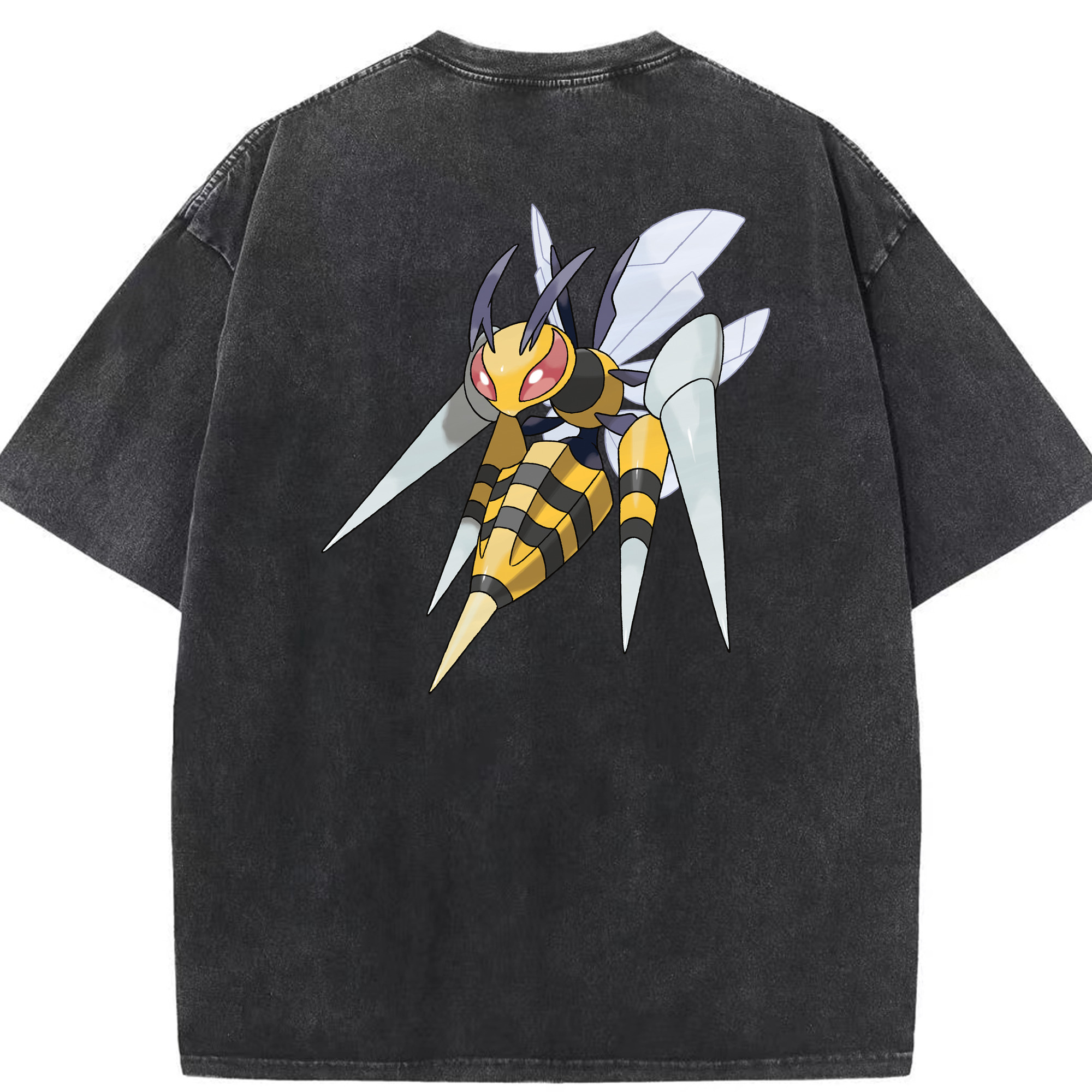 （画像用） ポケットモンスター Pokémon 綿100% ヴィンテージ風 半袖Tシャツ（背面プリント）