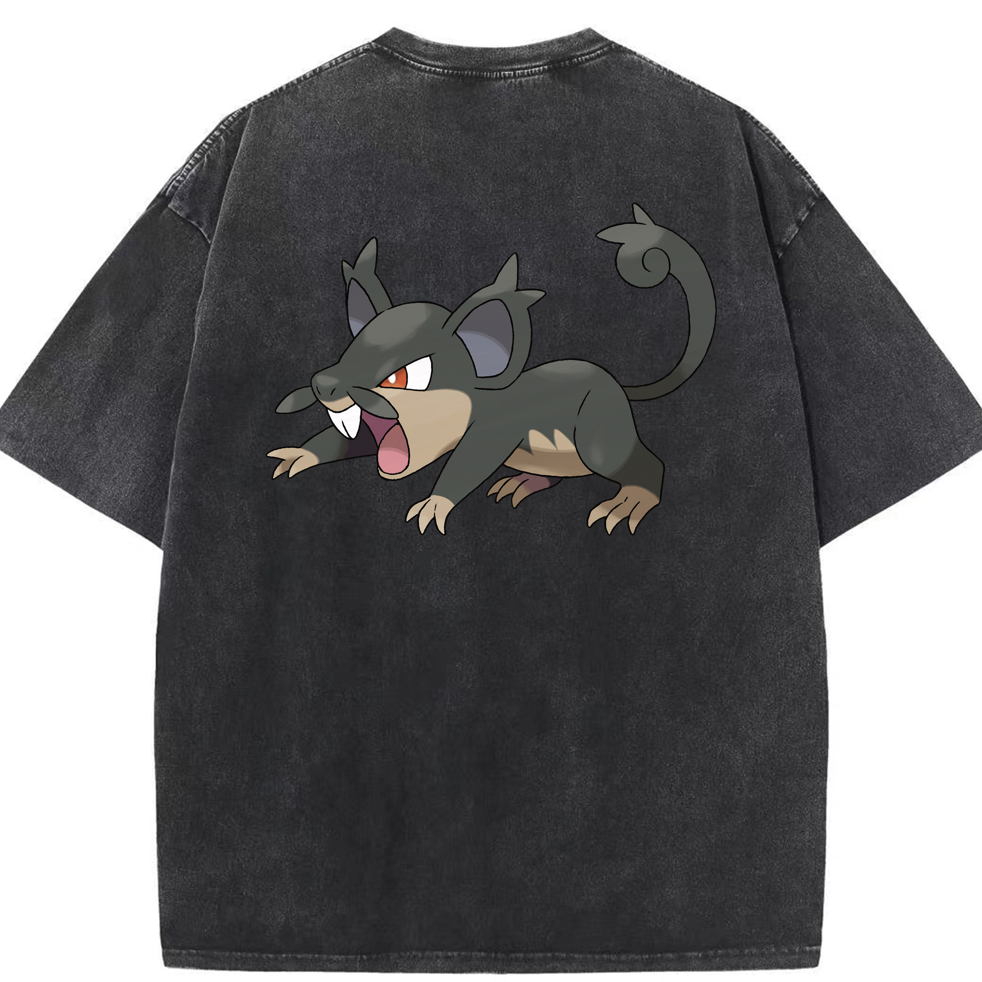 （画像用） ポケットモンスター Pokémon 綿100% ヴィンテージ風 半袖Tシャツ（背面プリント）