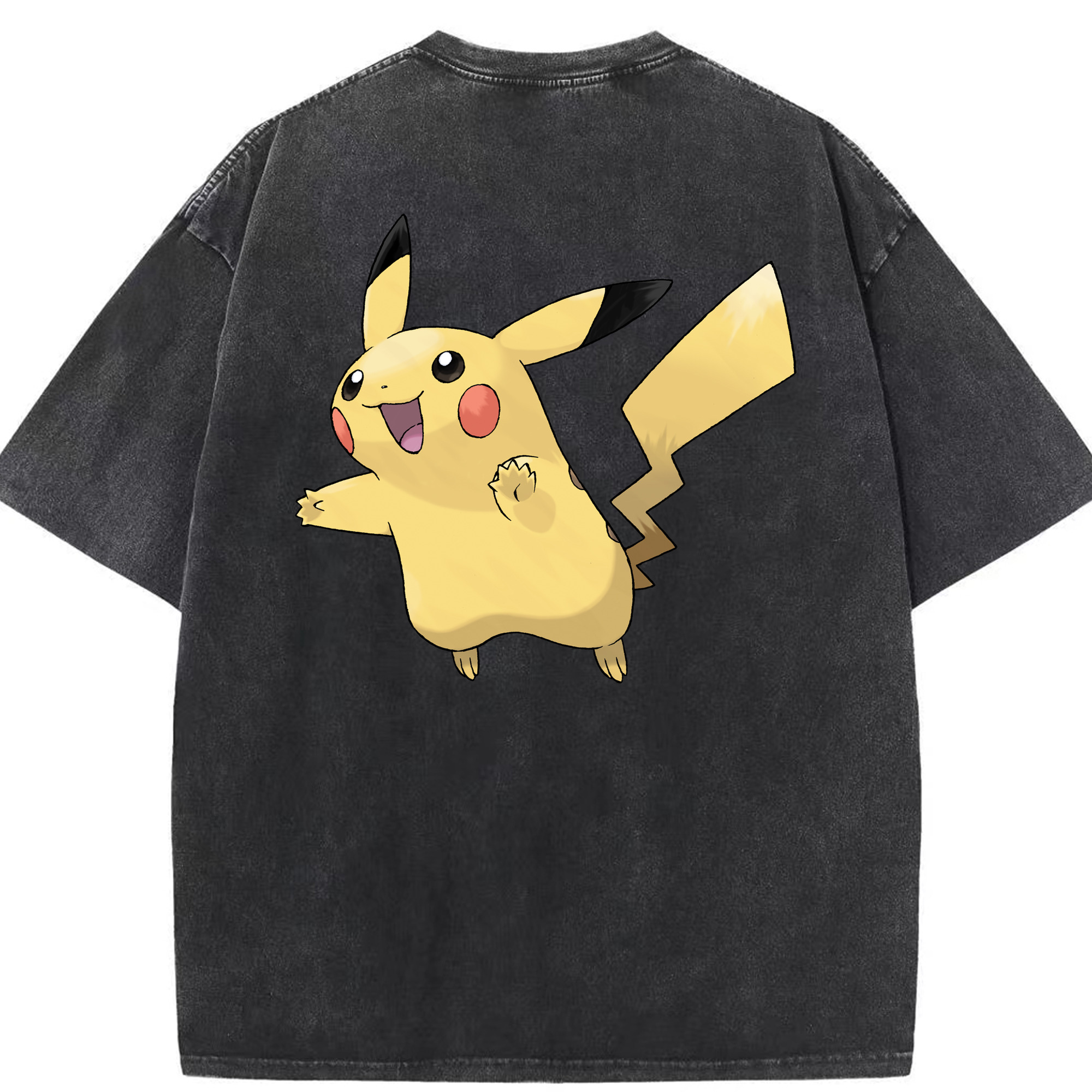 （画像用） ポケットモンスター Pokémon 綿100% ヴィンテージ風 半袖Tシャツ（背面プリント）
